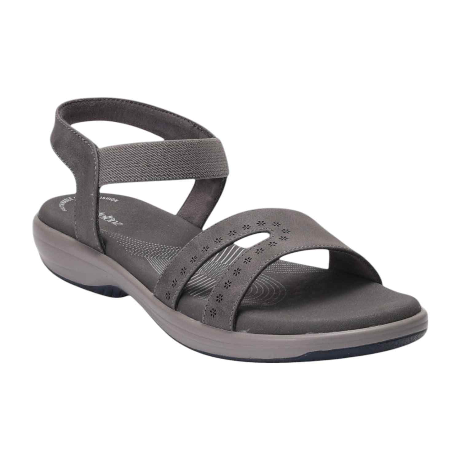 Women Navy/Grey Sandals Casual Flat