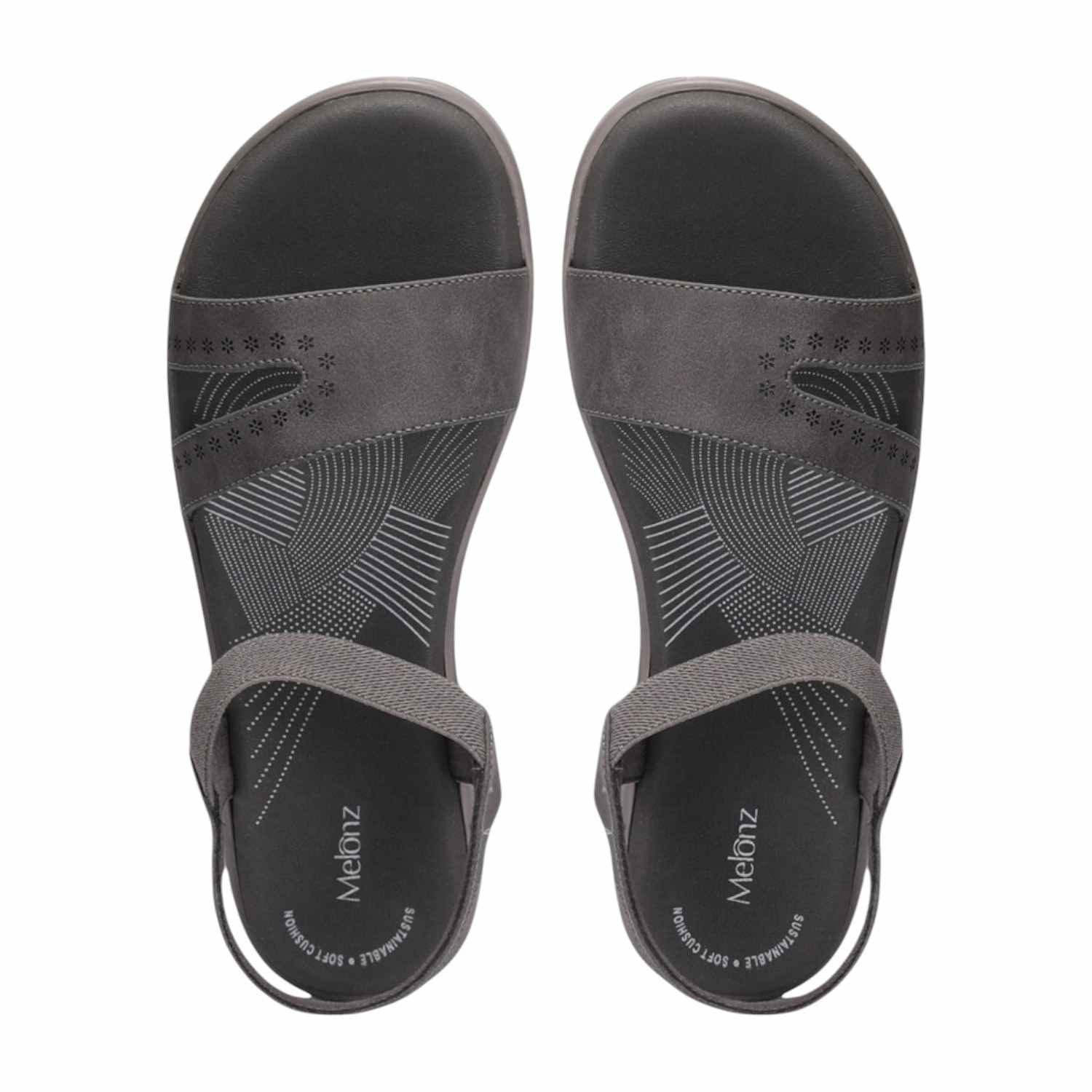 Women Navy/Grey Sandals Casual Flat