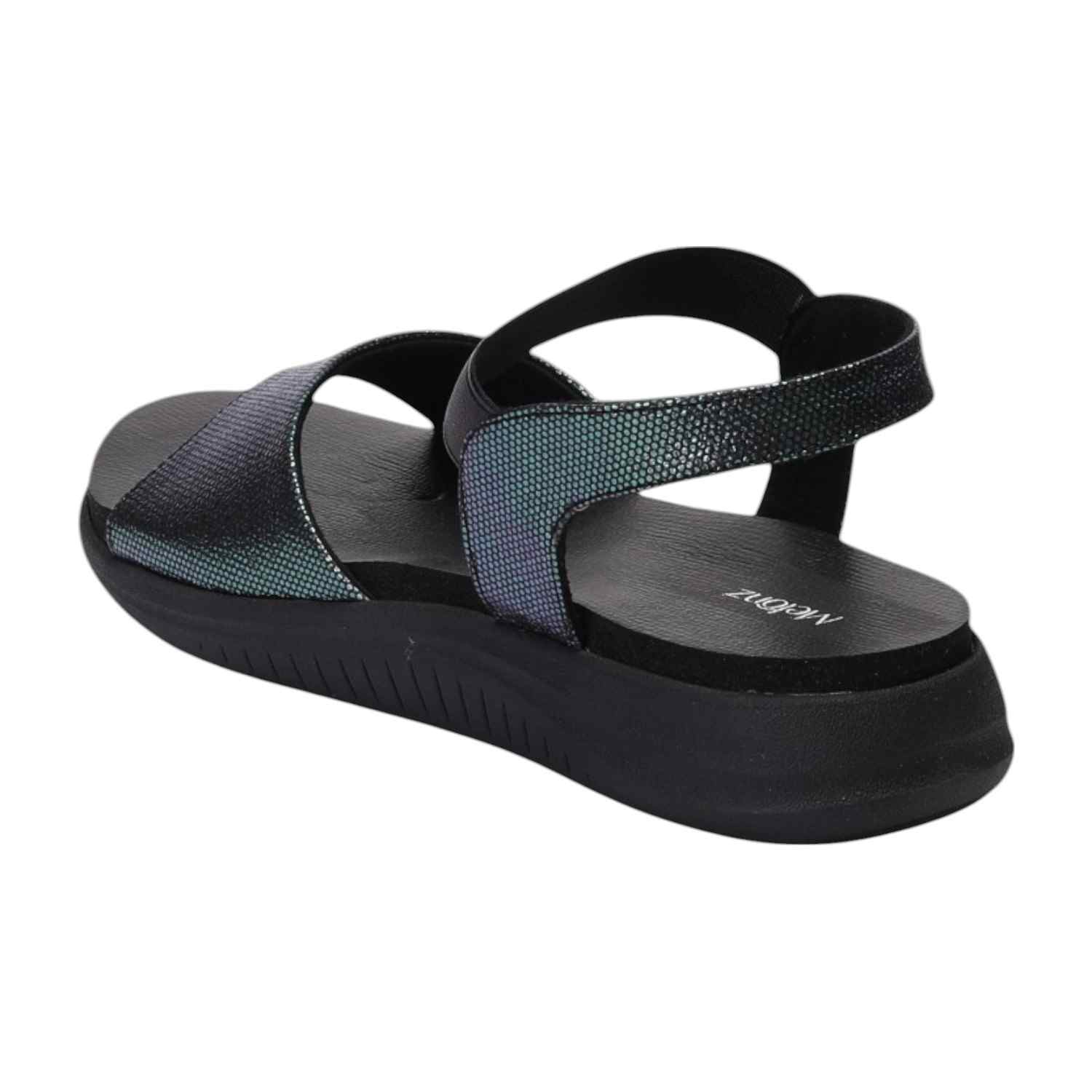 Women Black Sandals Casual Flat
