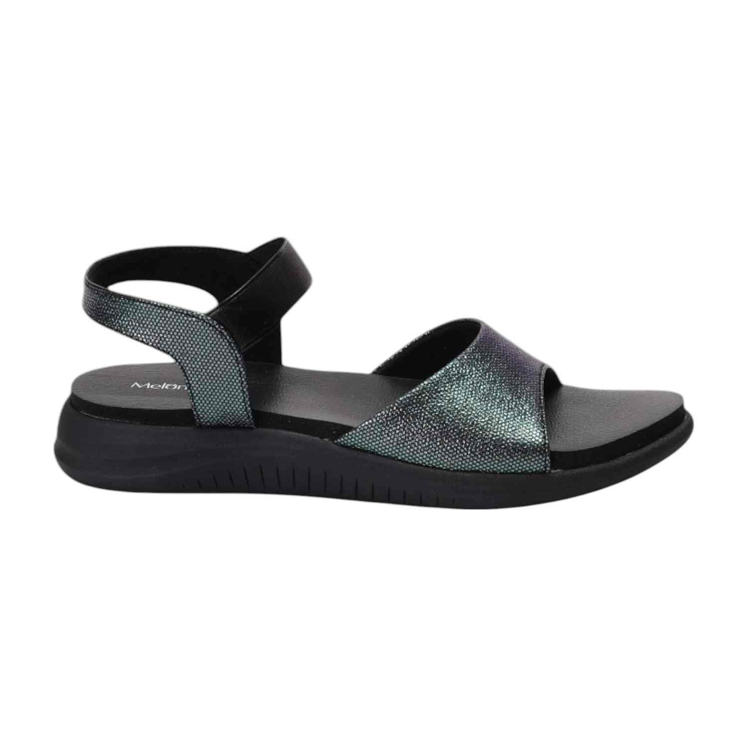 Women Black Sandals Casual Flat