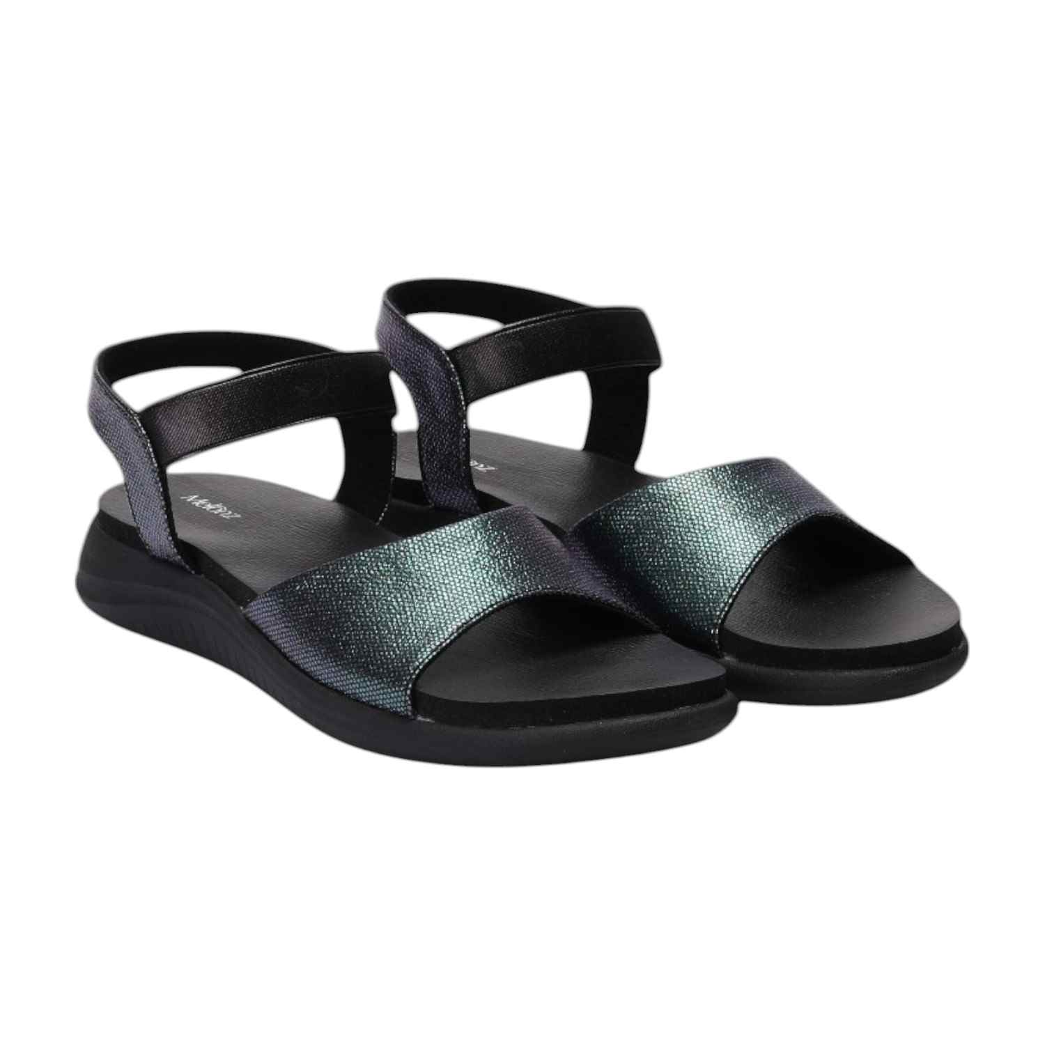 Women Black Sandals Casual Flat