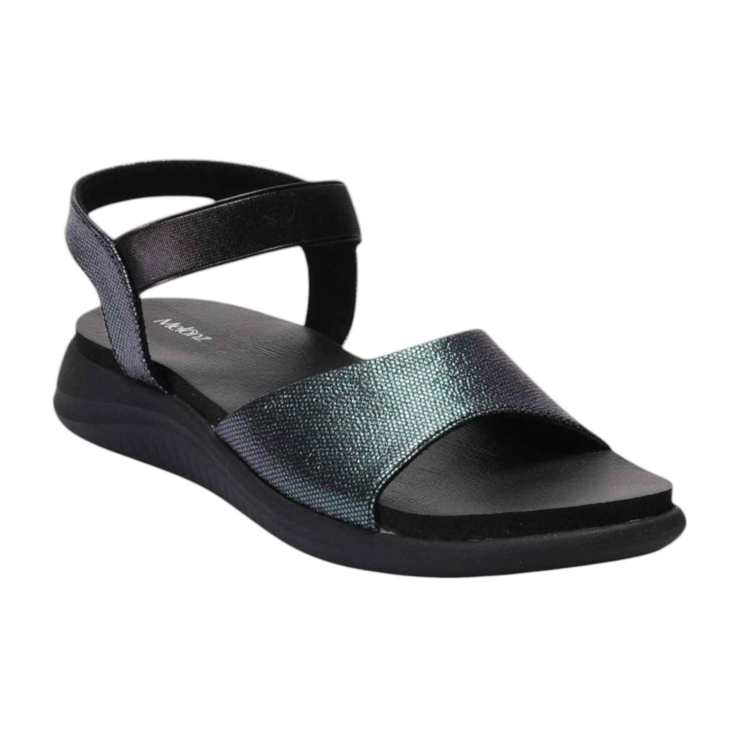 Women Black Sandals Casual Flat