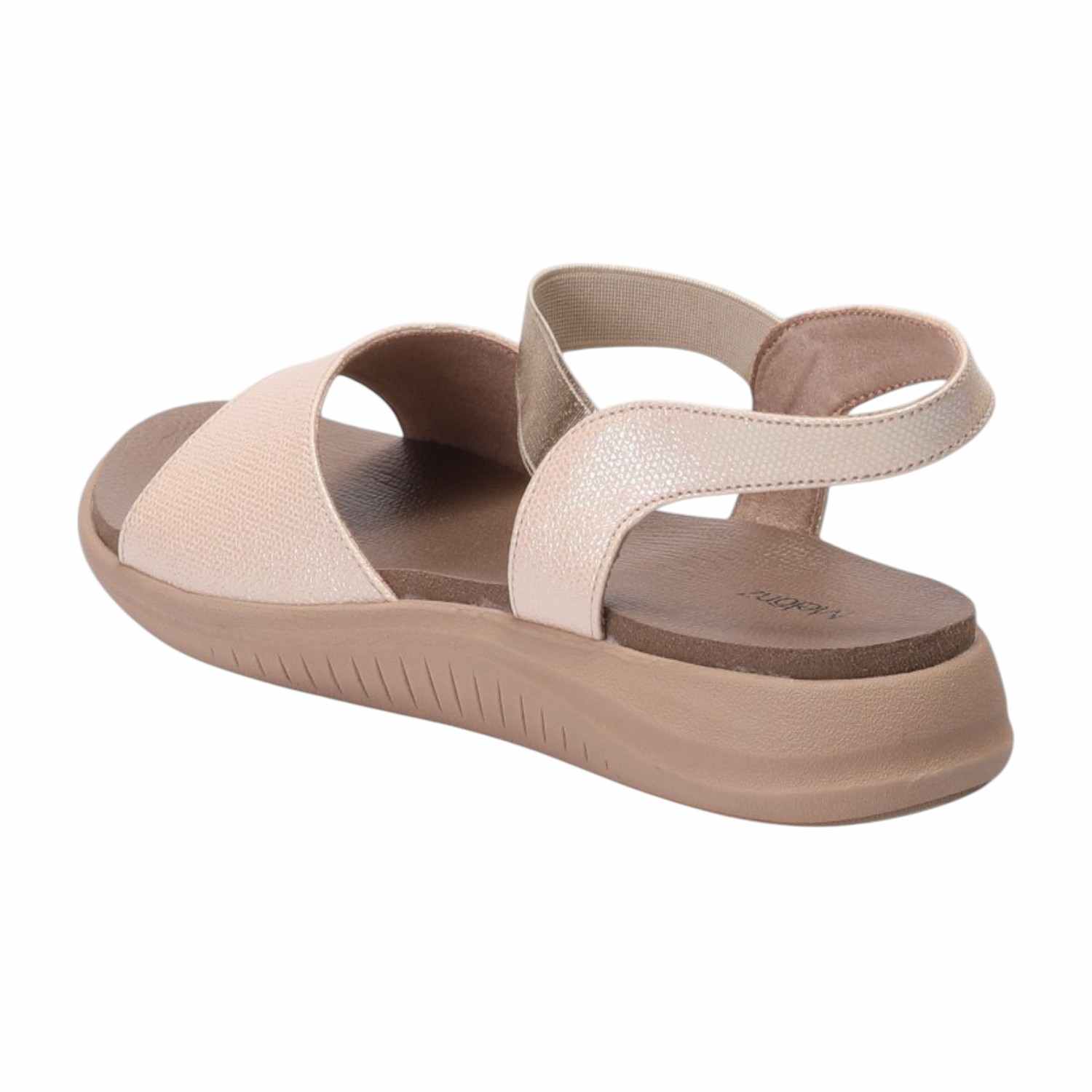 Women Cream Sandals Casual Flat