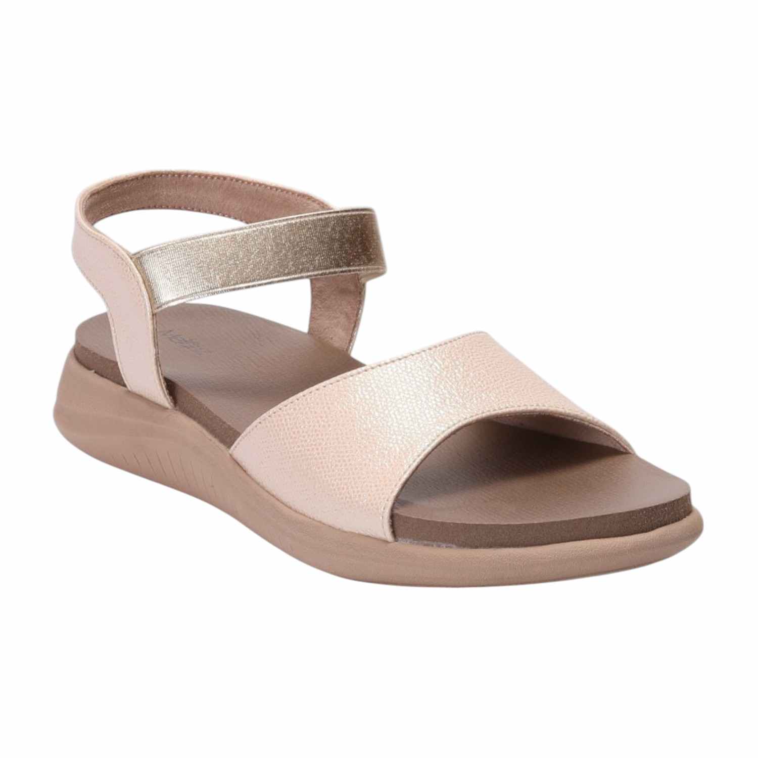 Women Cream Sandals Casual Flat