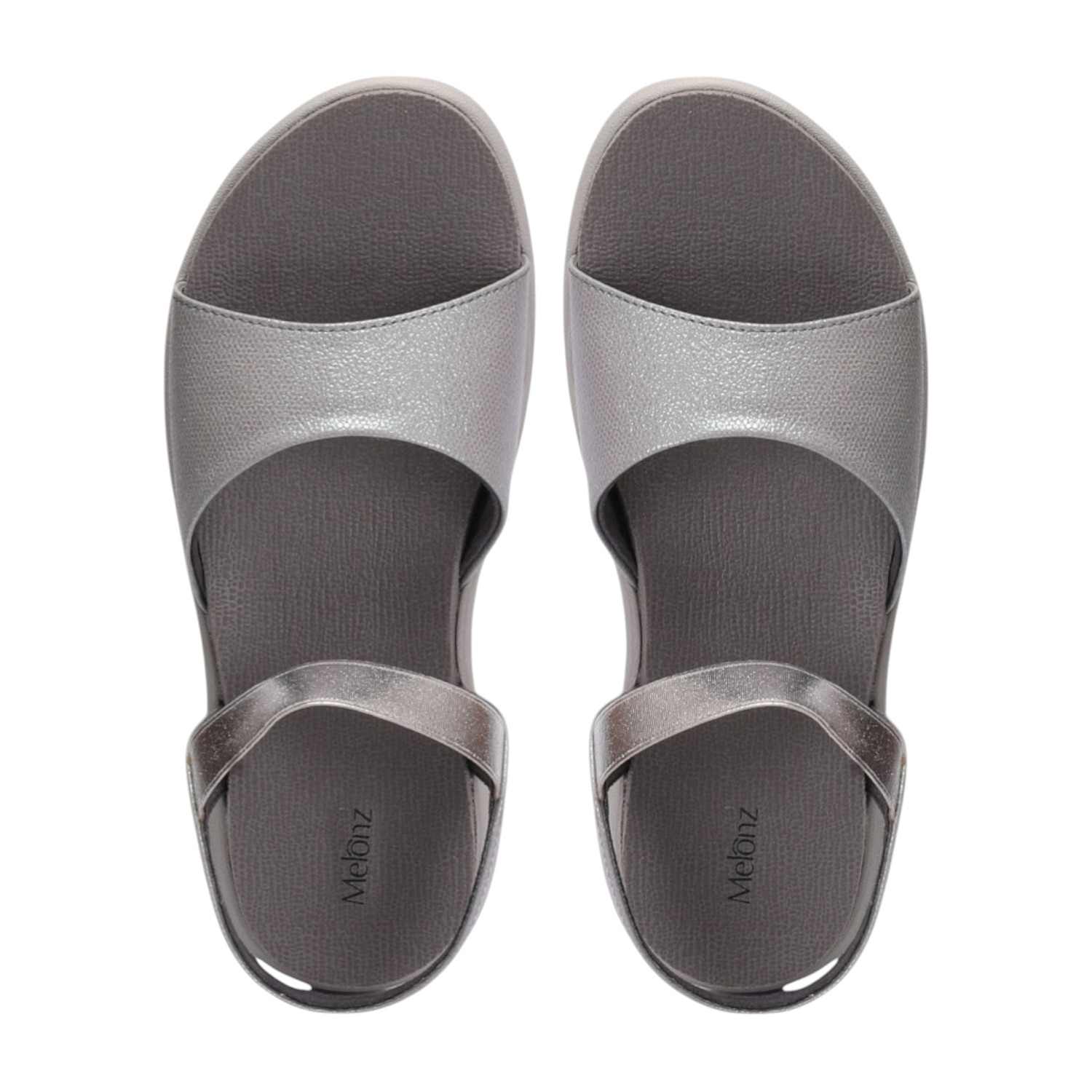 Women Grey Sandals Casual Flat