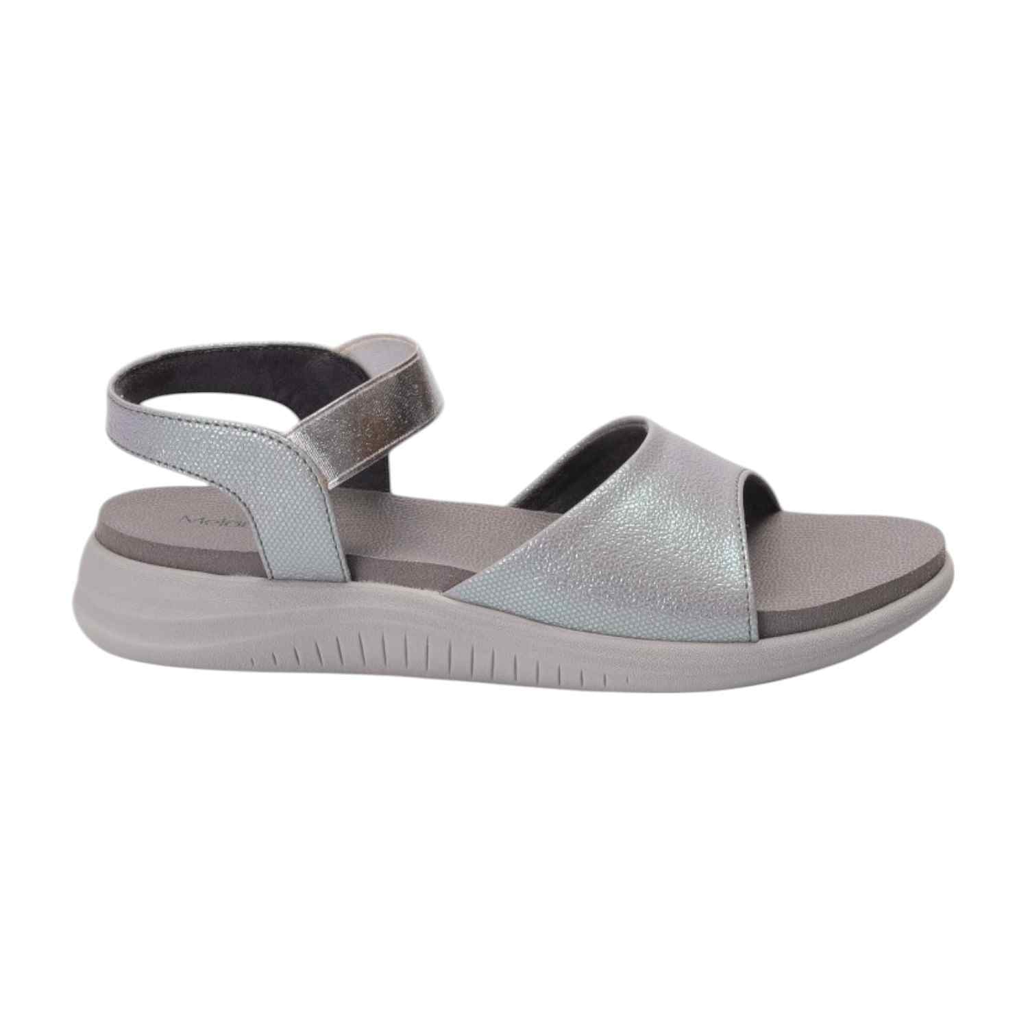 Women Grey Sandals Casual Flat