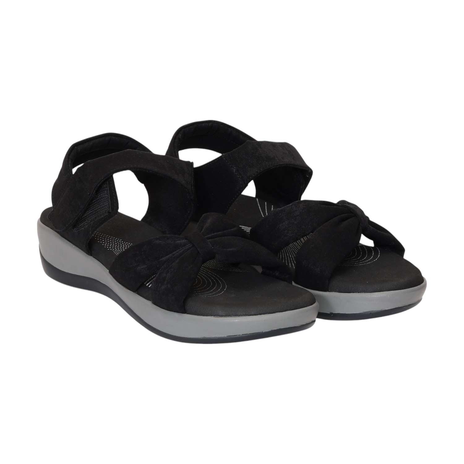 Women Black Sandals Casual Wedges