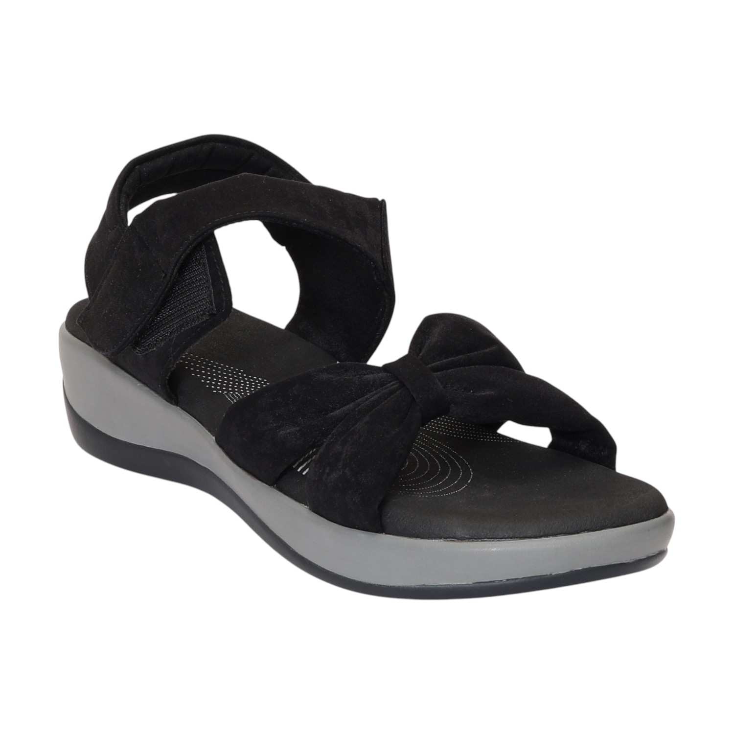 Women Black Sandals Casual Wedges