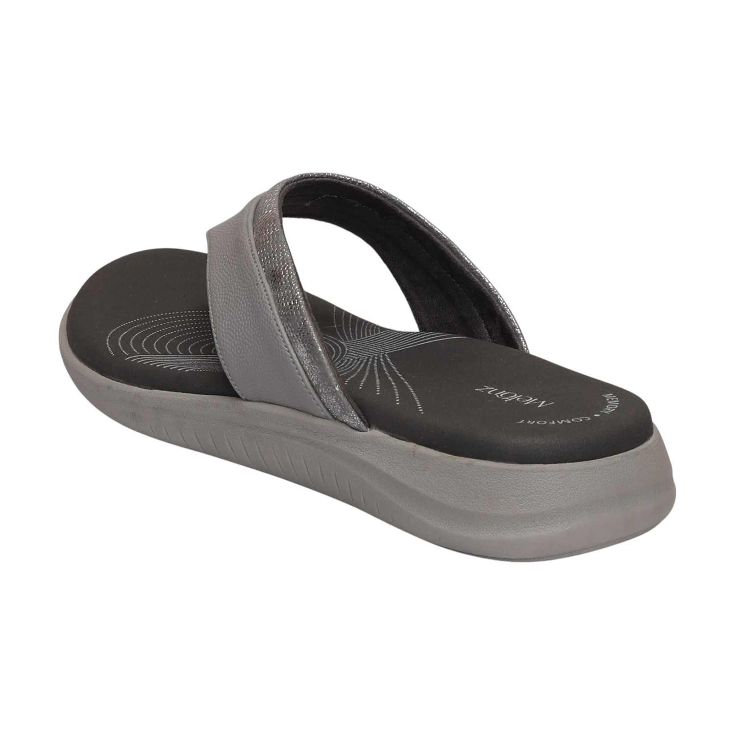 Women Dark Grey Thong Fashion Flat