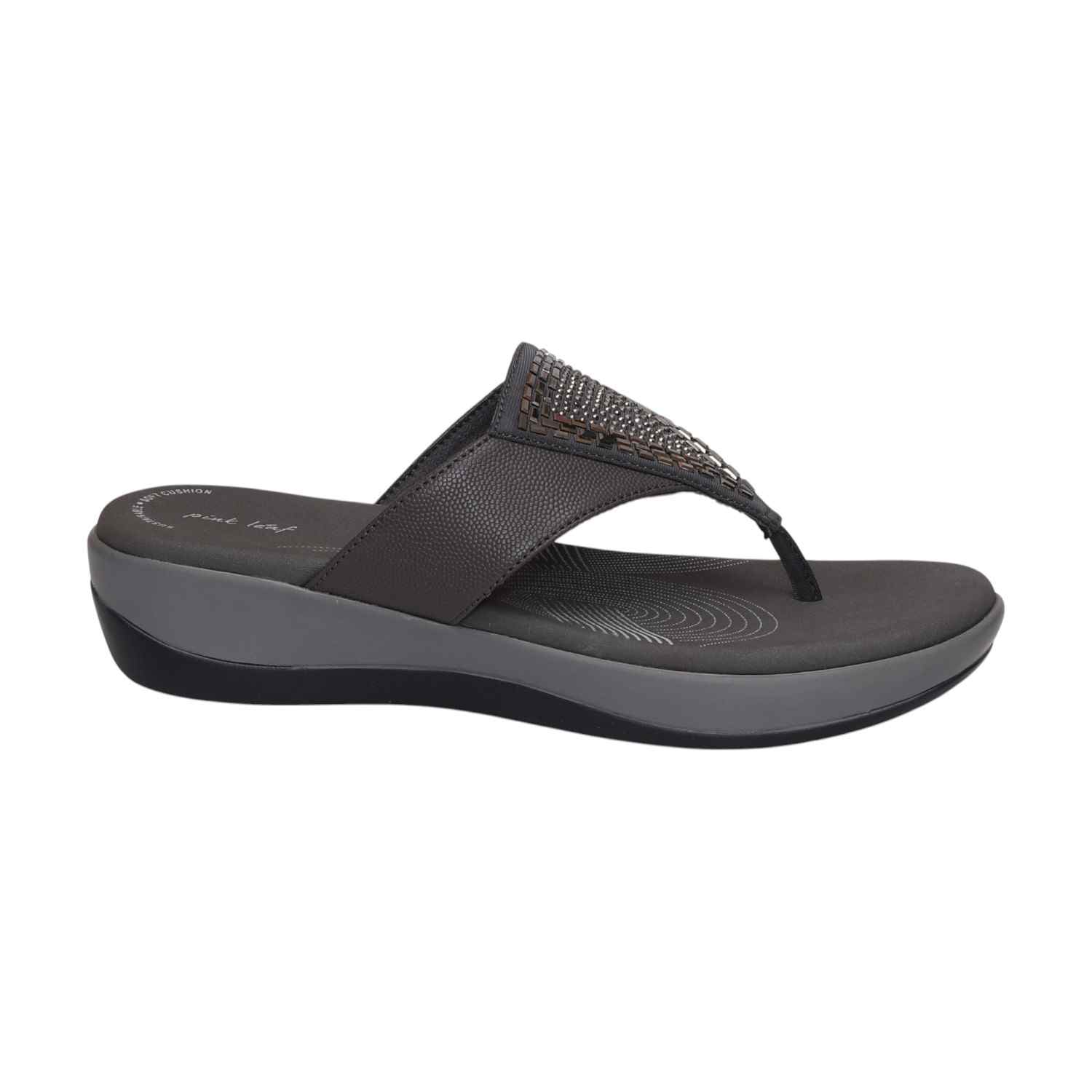 Women Gunmetal Wedges Casual Flat
