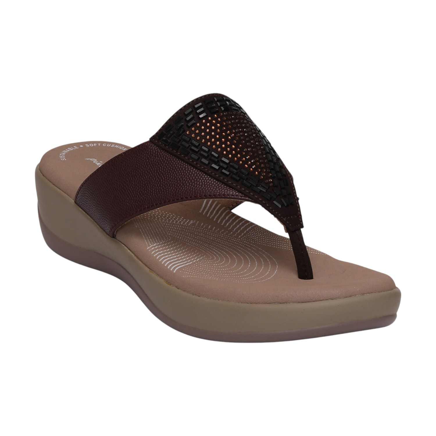Women Wine Wedges Casual Flat