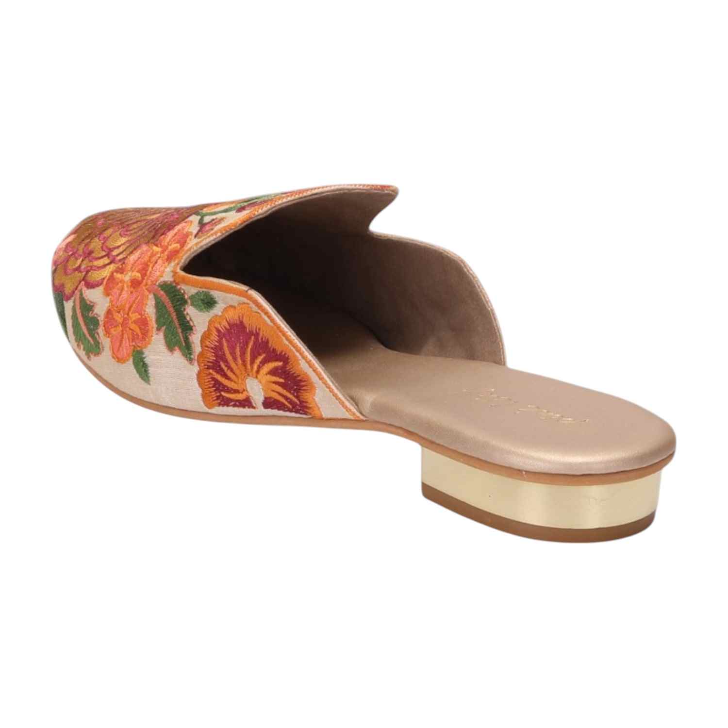 Women Gold Casual Mule