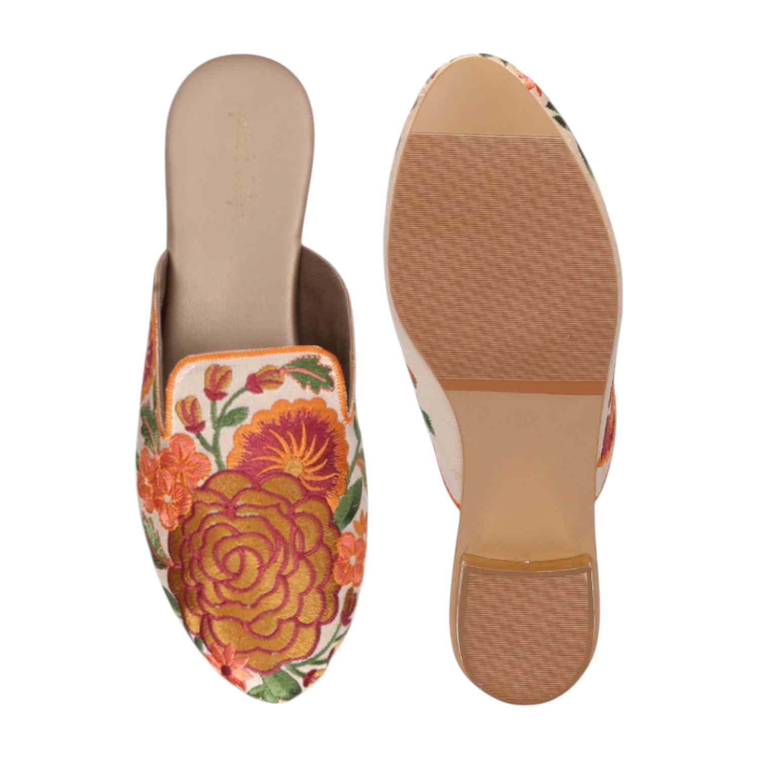 Women Gold Casual Mule