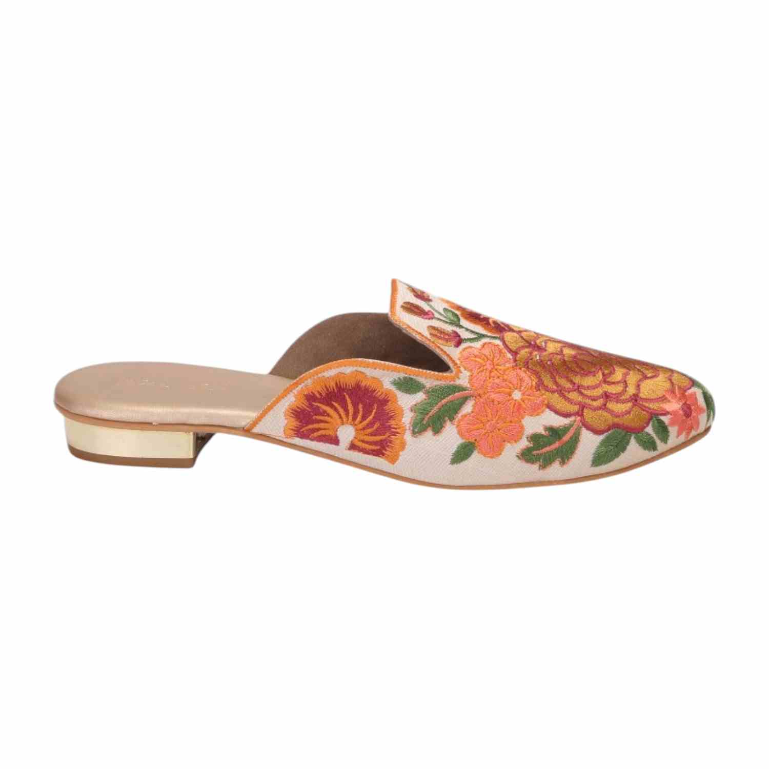Women Gold Casual Mule