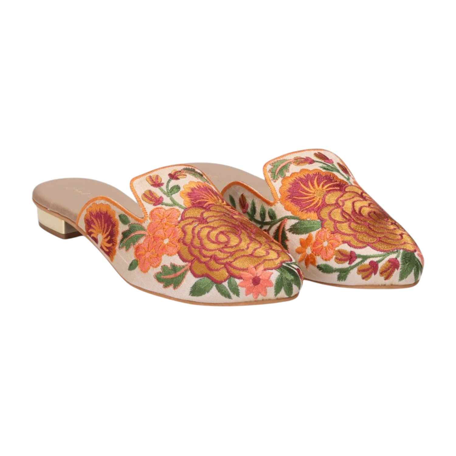 Women Gold Casual Mule
