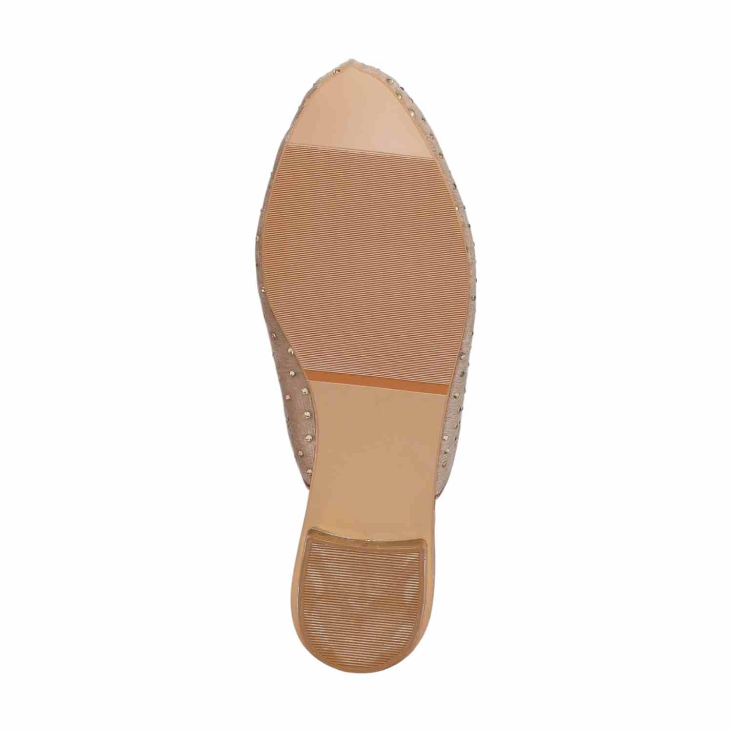 Women Gold Embroidered Slip-On Mules