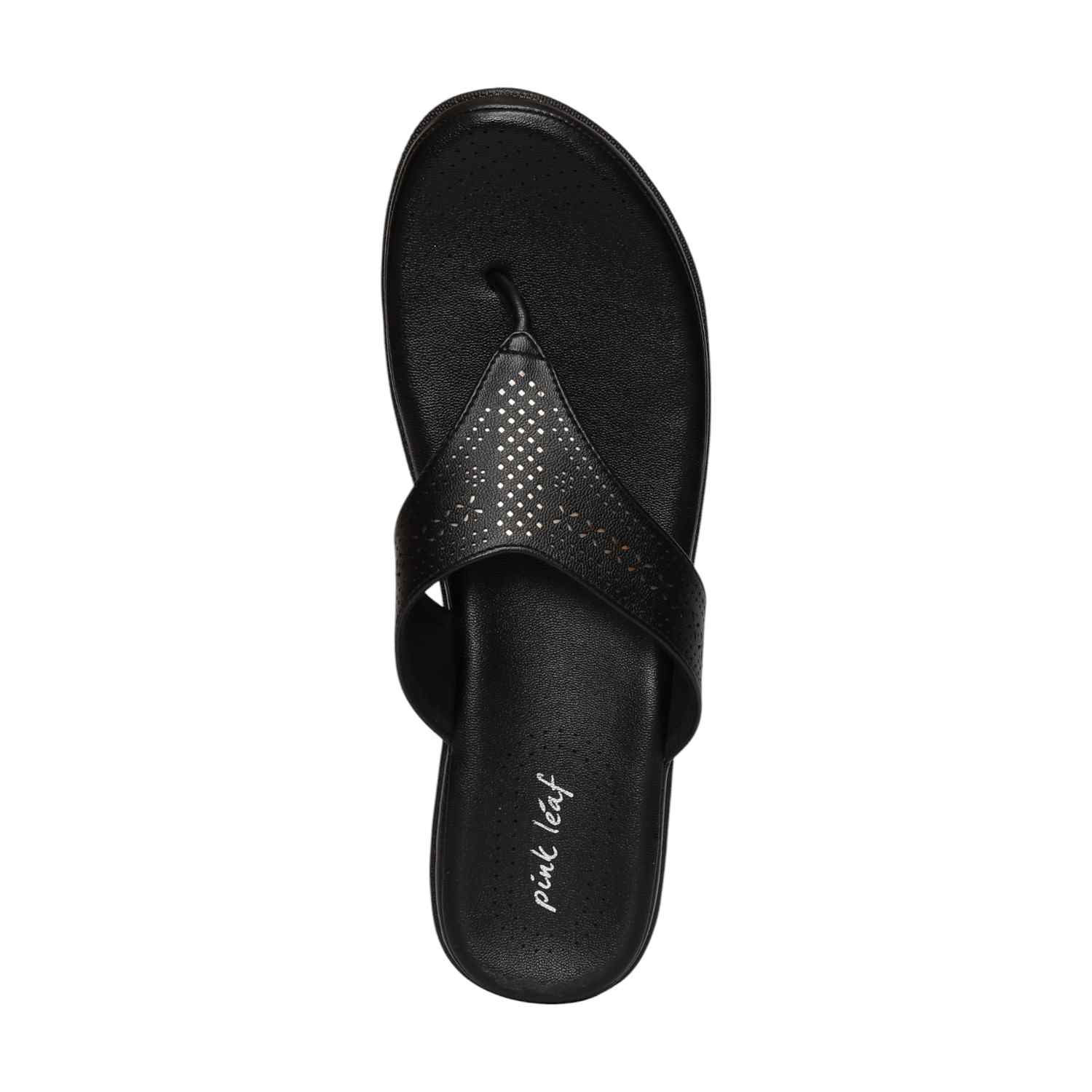 Women Black Thong Fashion Flat
