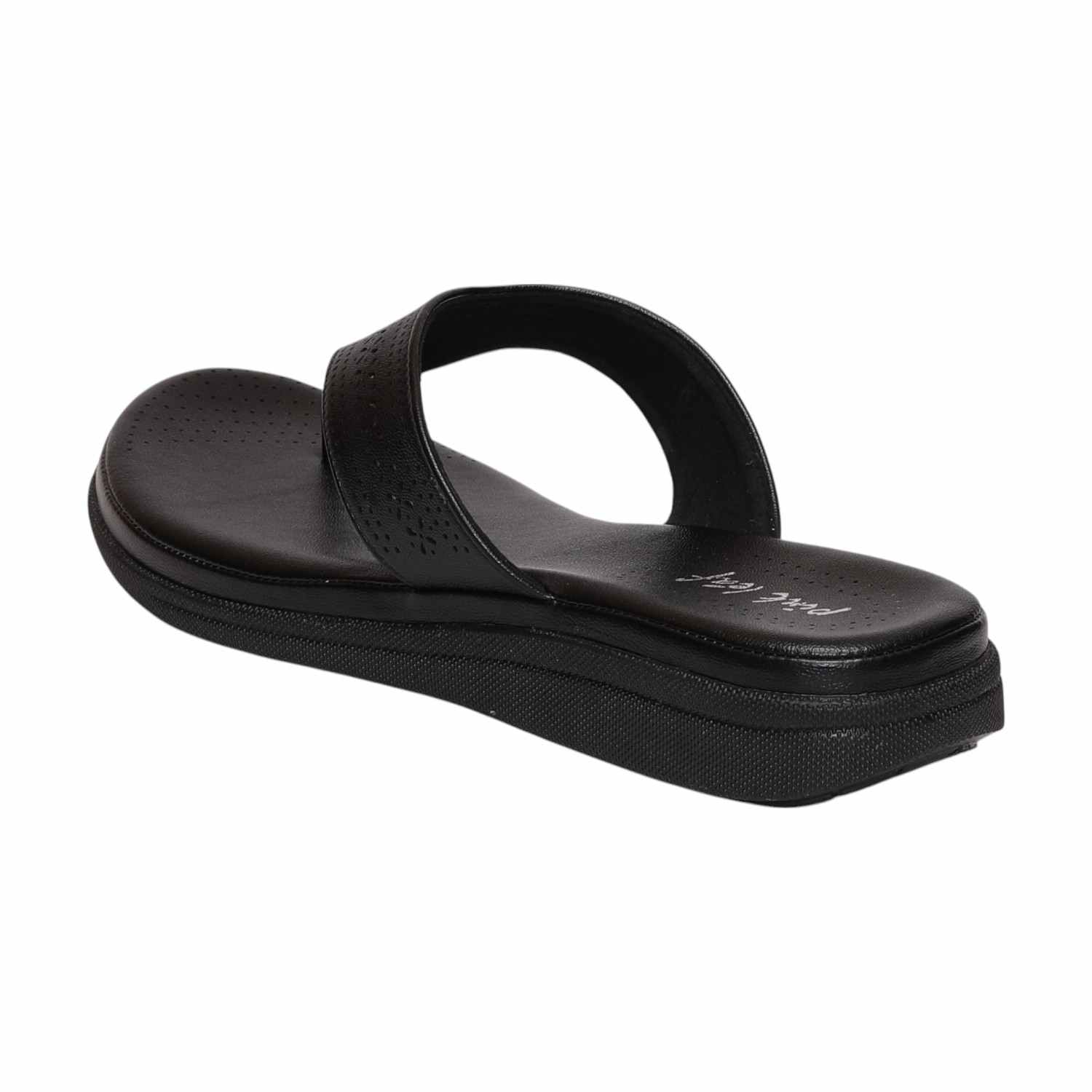 Women Black Thong Fashion Flat