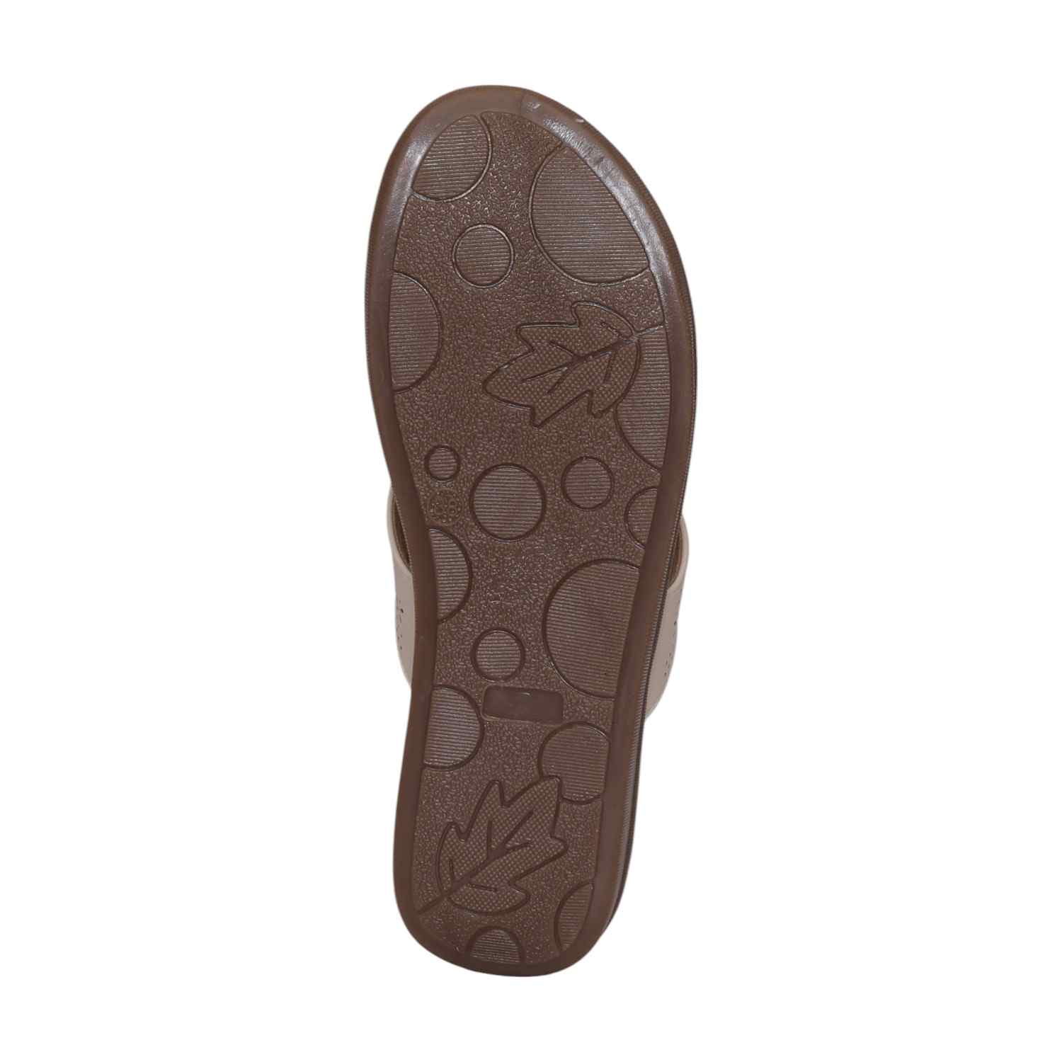 Women Cream Thong Fashion Flat