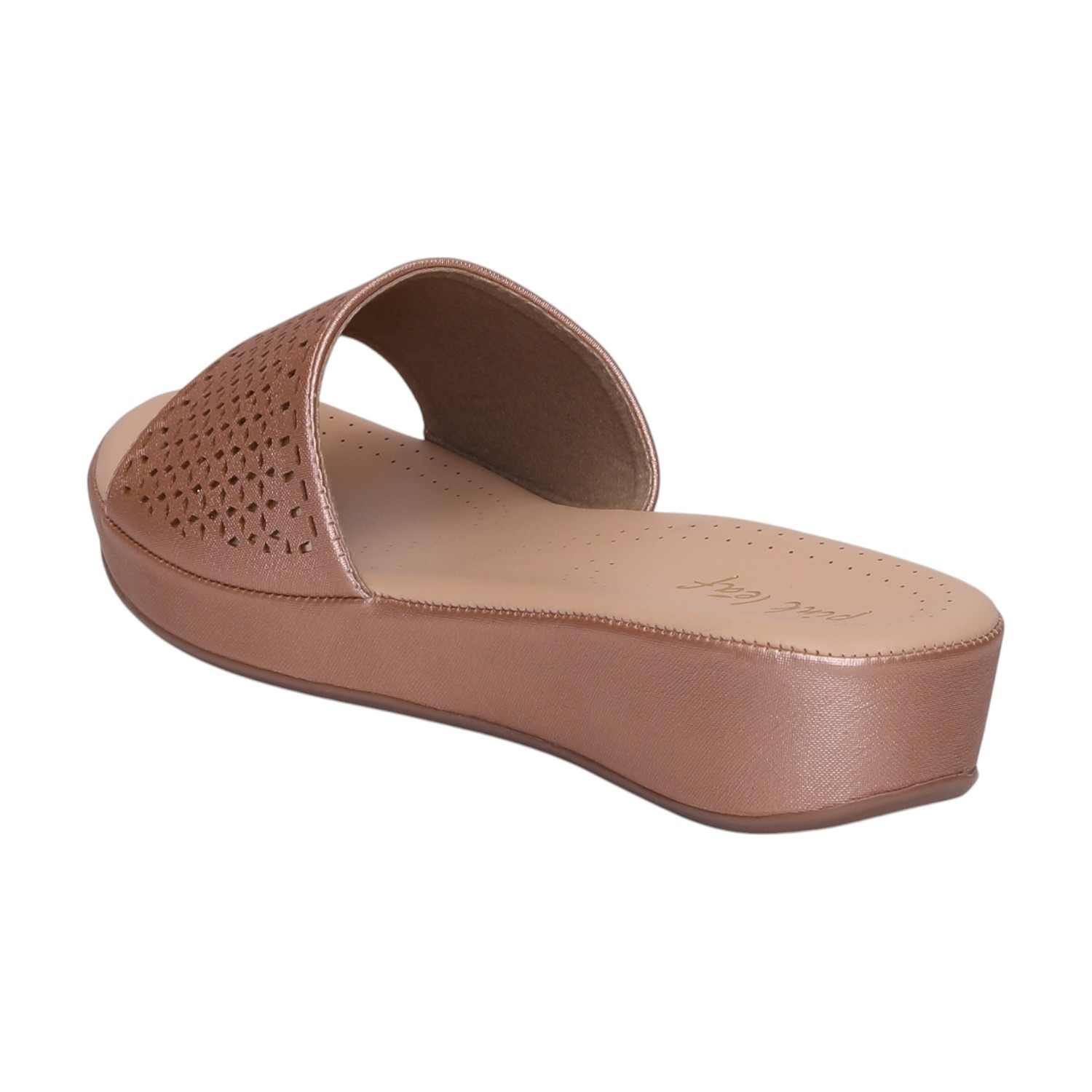 Women Peach Slides Fashion Flat