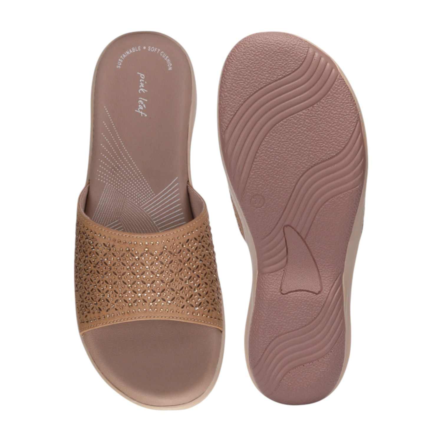 Women Beige Slider Fashion Flat