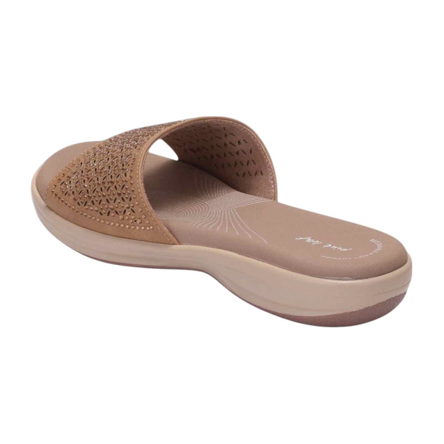 Women Beige Slider Fashion Flat