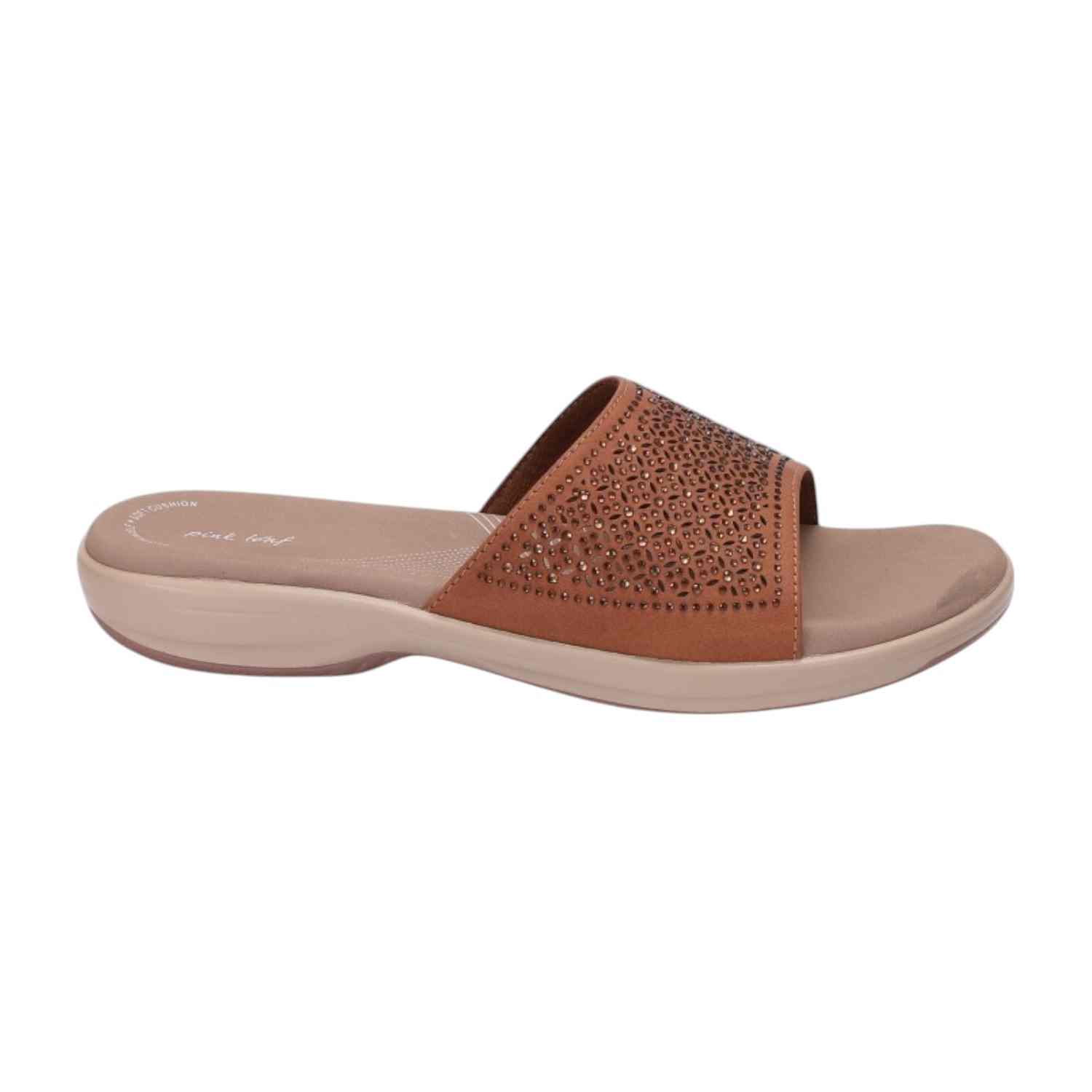 Women Tan Slider Fashion Flat