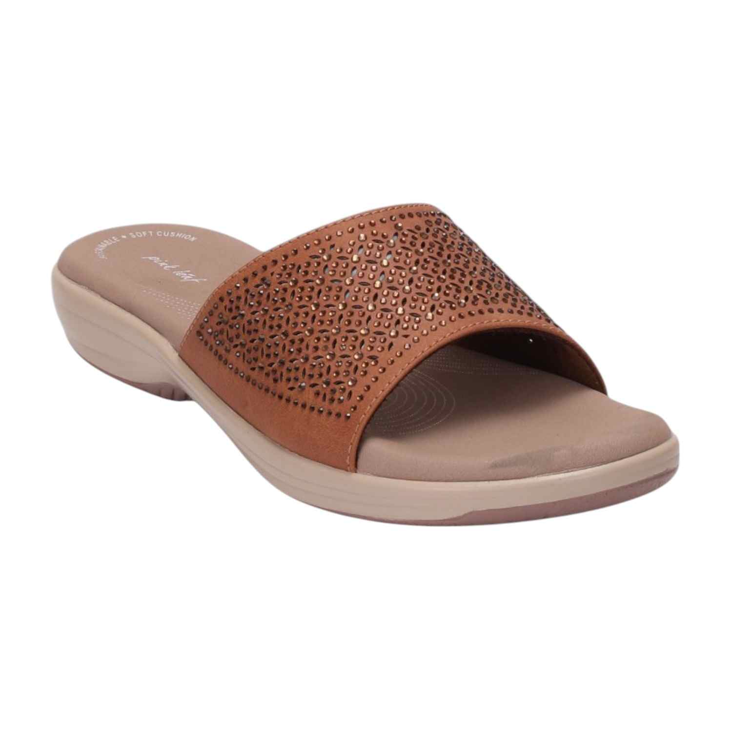 Women Tan Slider Fashion Flat
