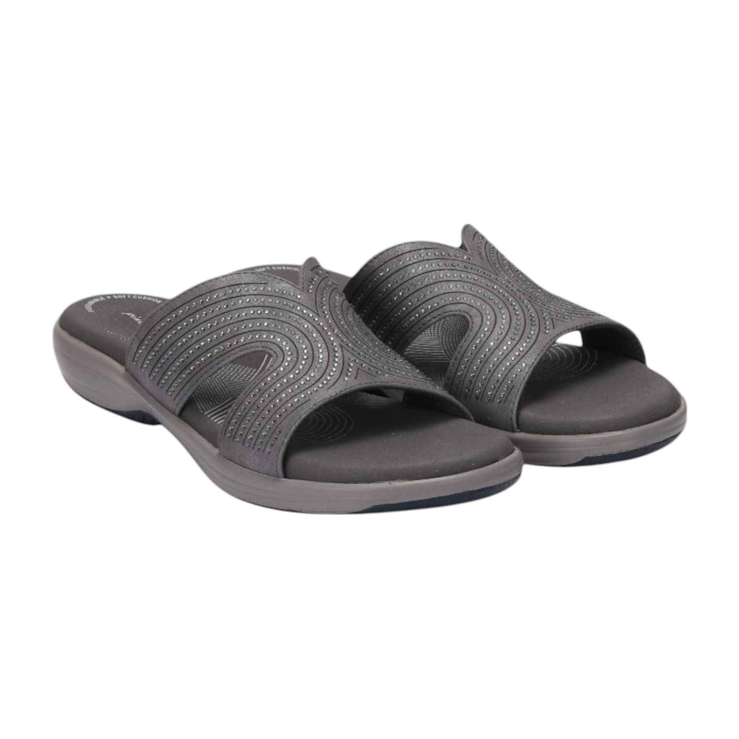 Women Grey Slider Fashion Flat