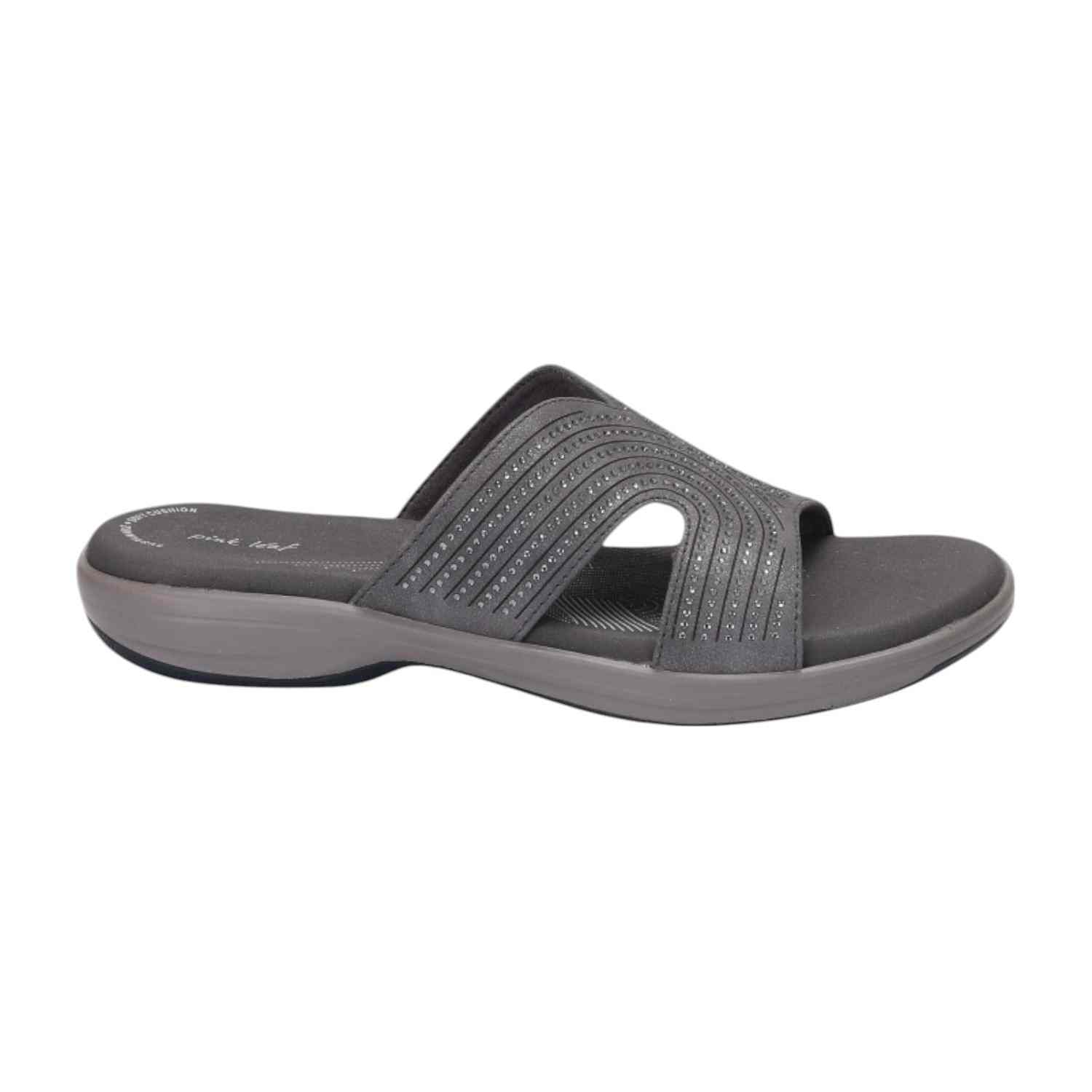 Women Grey Slider Fashion Flat
