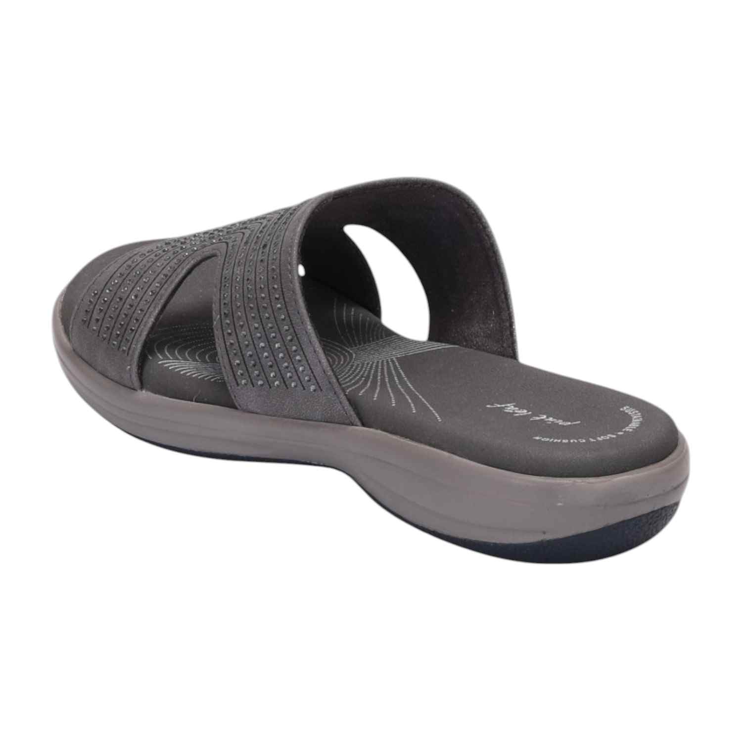 Women Grey Slider Fashion Flat