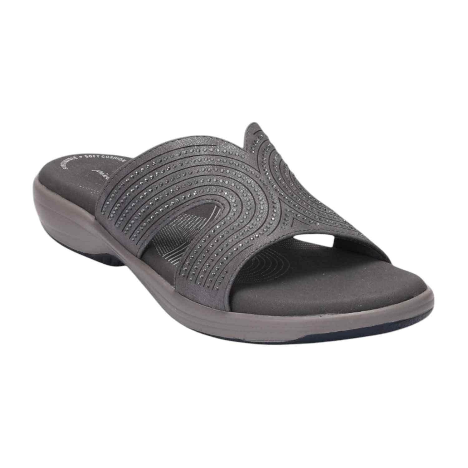 Women Grey Slider Fashion Flat