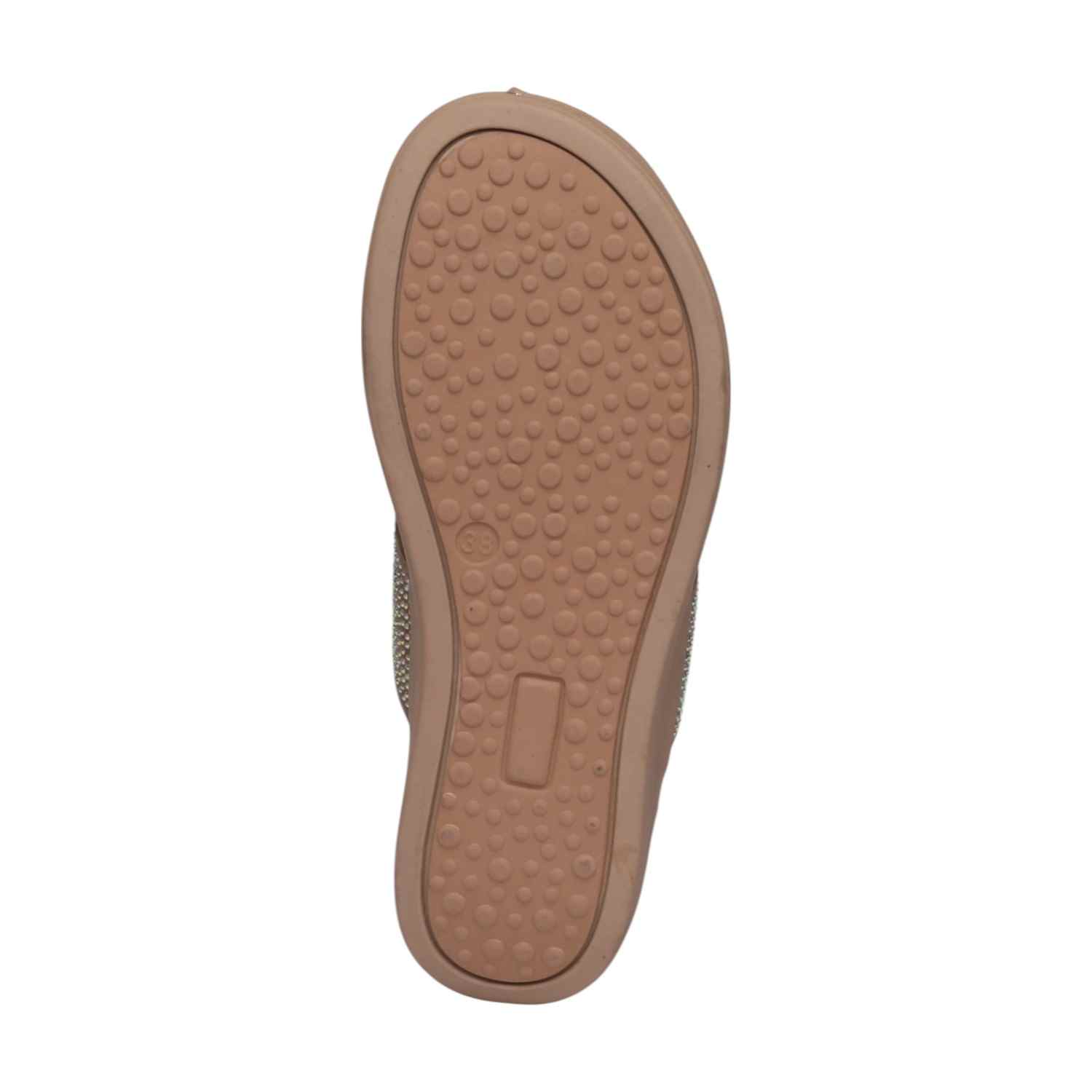 Women Chiku Wedges With Rhinestone Embellishments