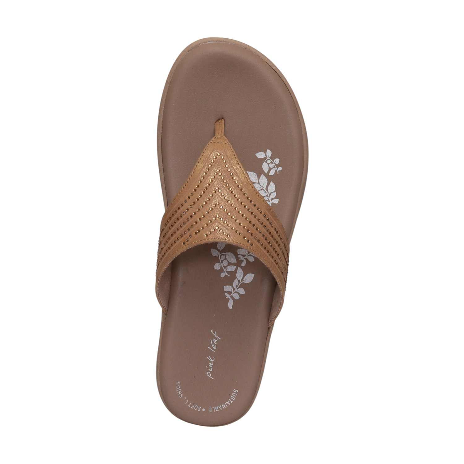 Women Beige Stone Embellished Wedges