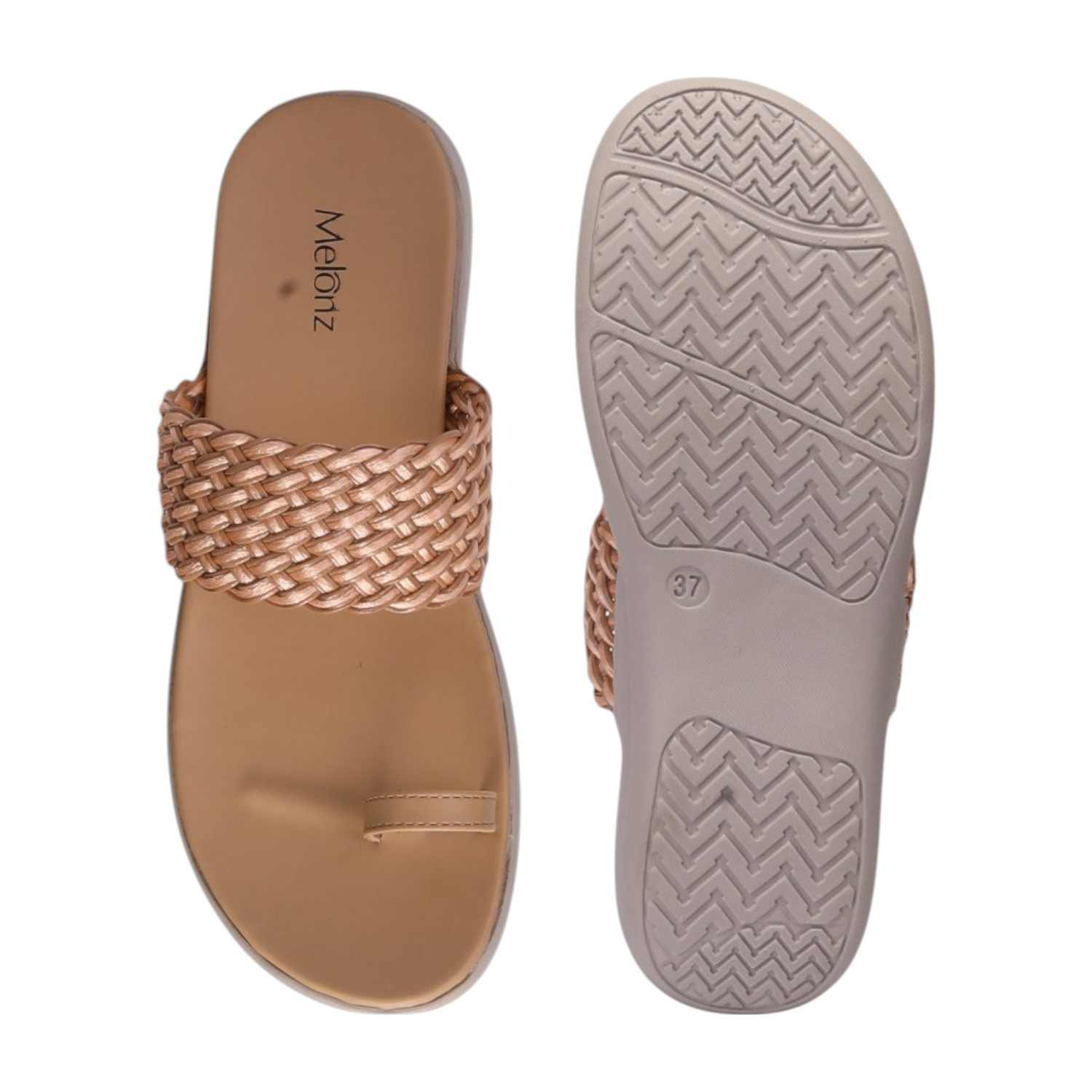 Women Beige Wedges Casual Flat