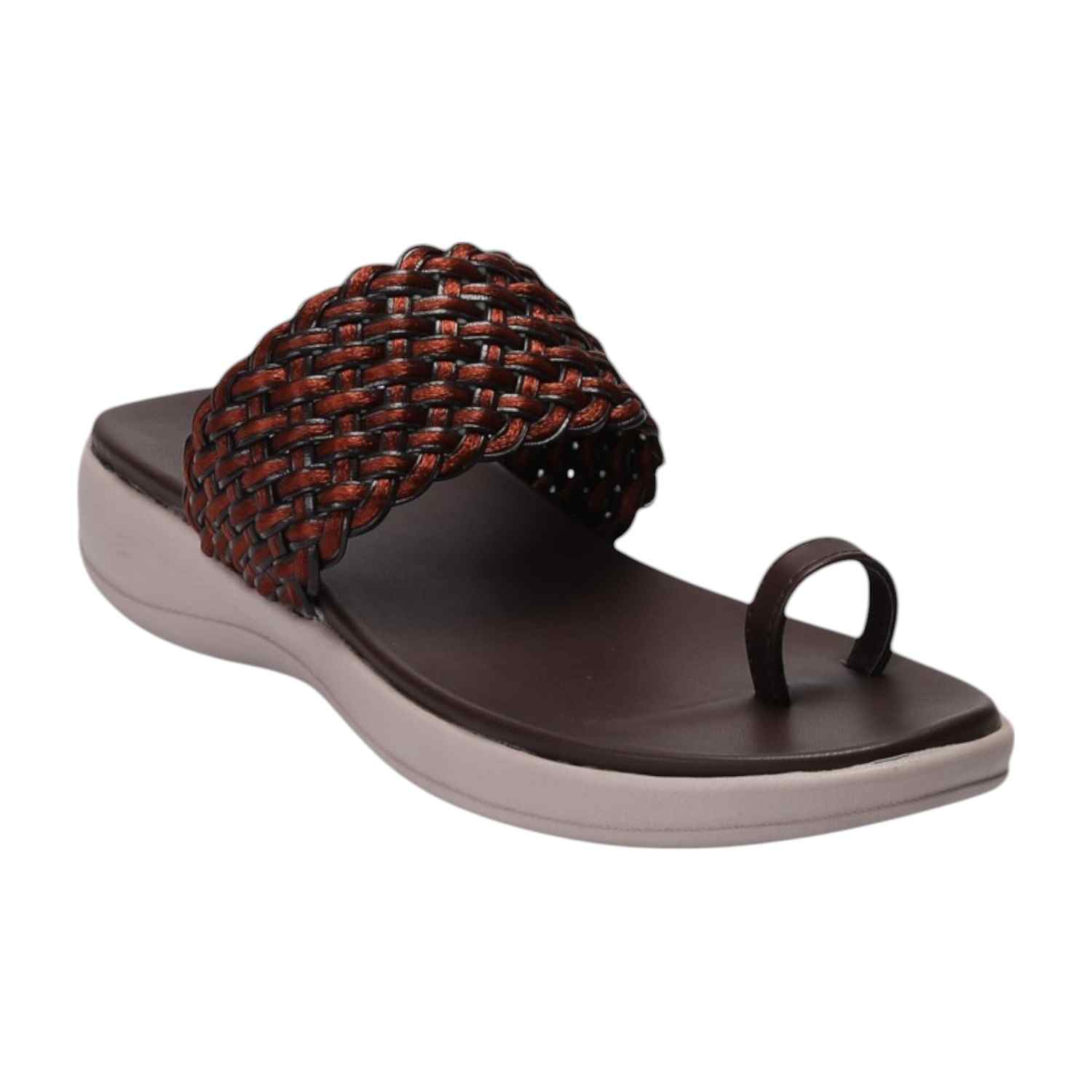 Women Brown Wedges Casual Flat