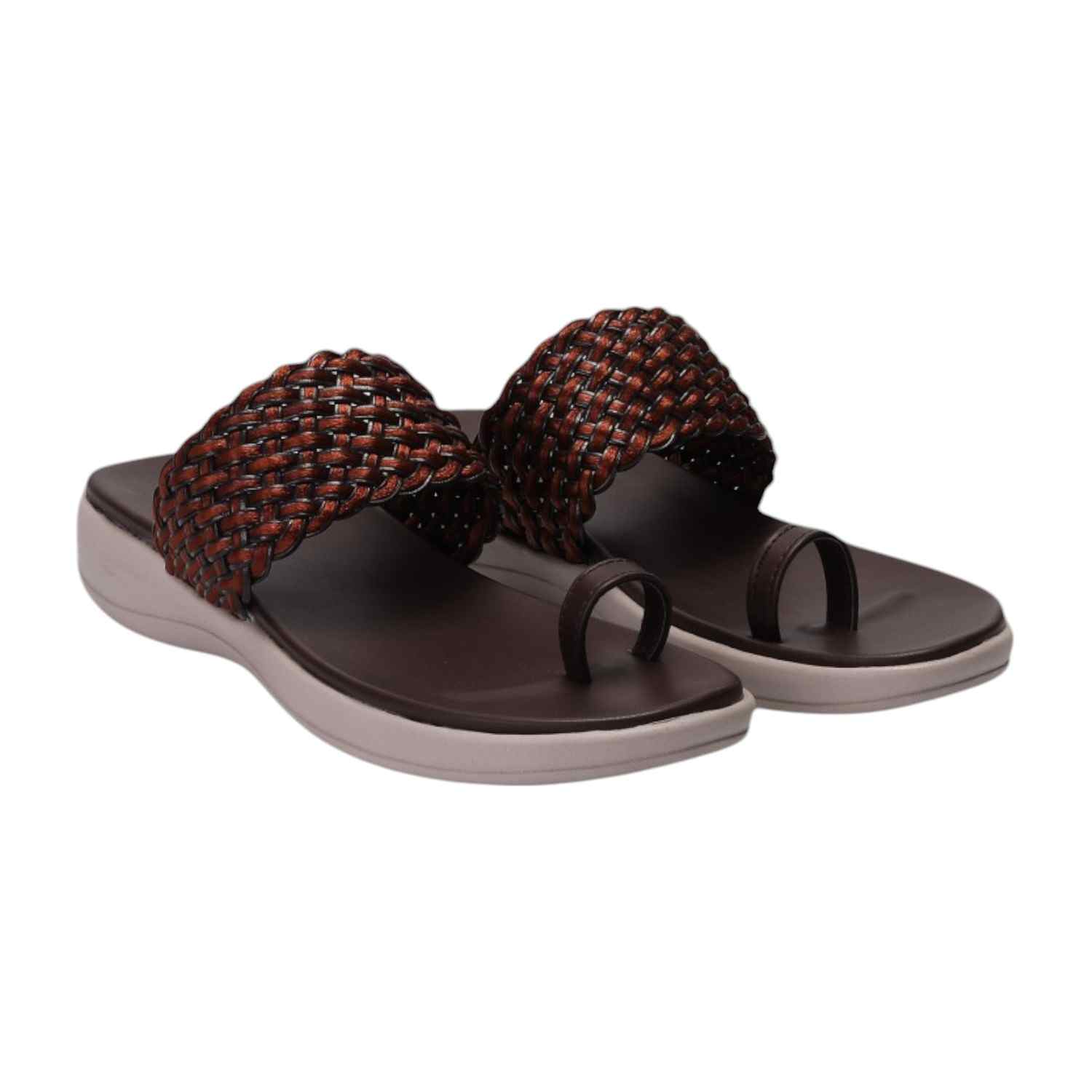 Women Brown Wedges Casual Flat