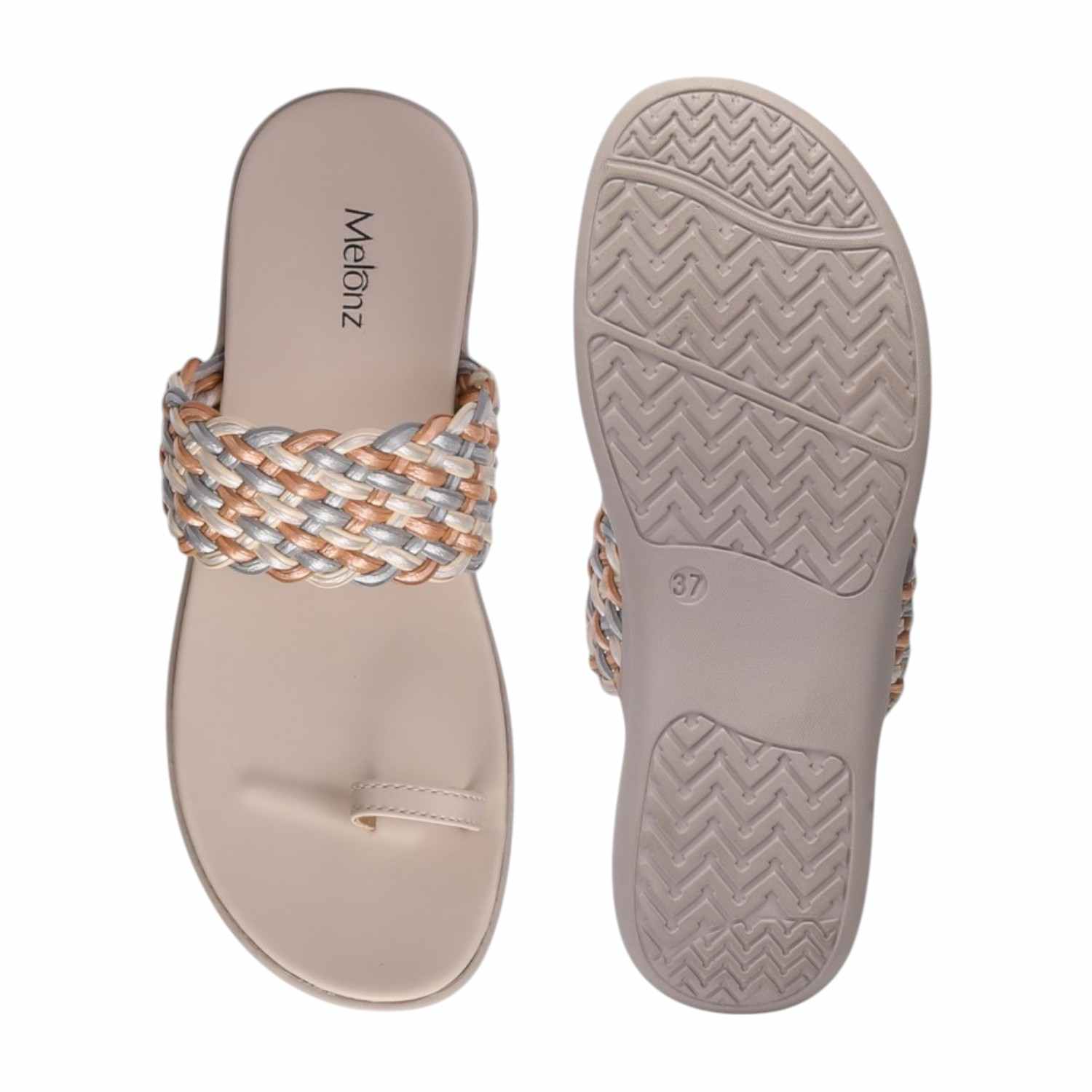 Women Cream Wedges Casual Flat