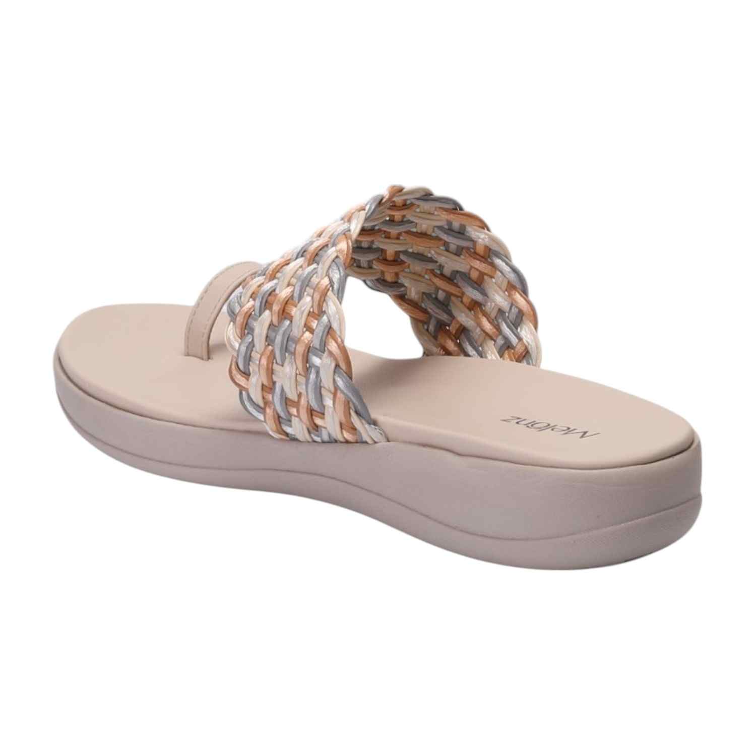 Women Cream Wedges Casual Flat