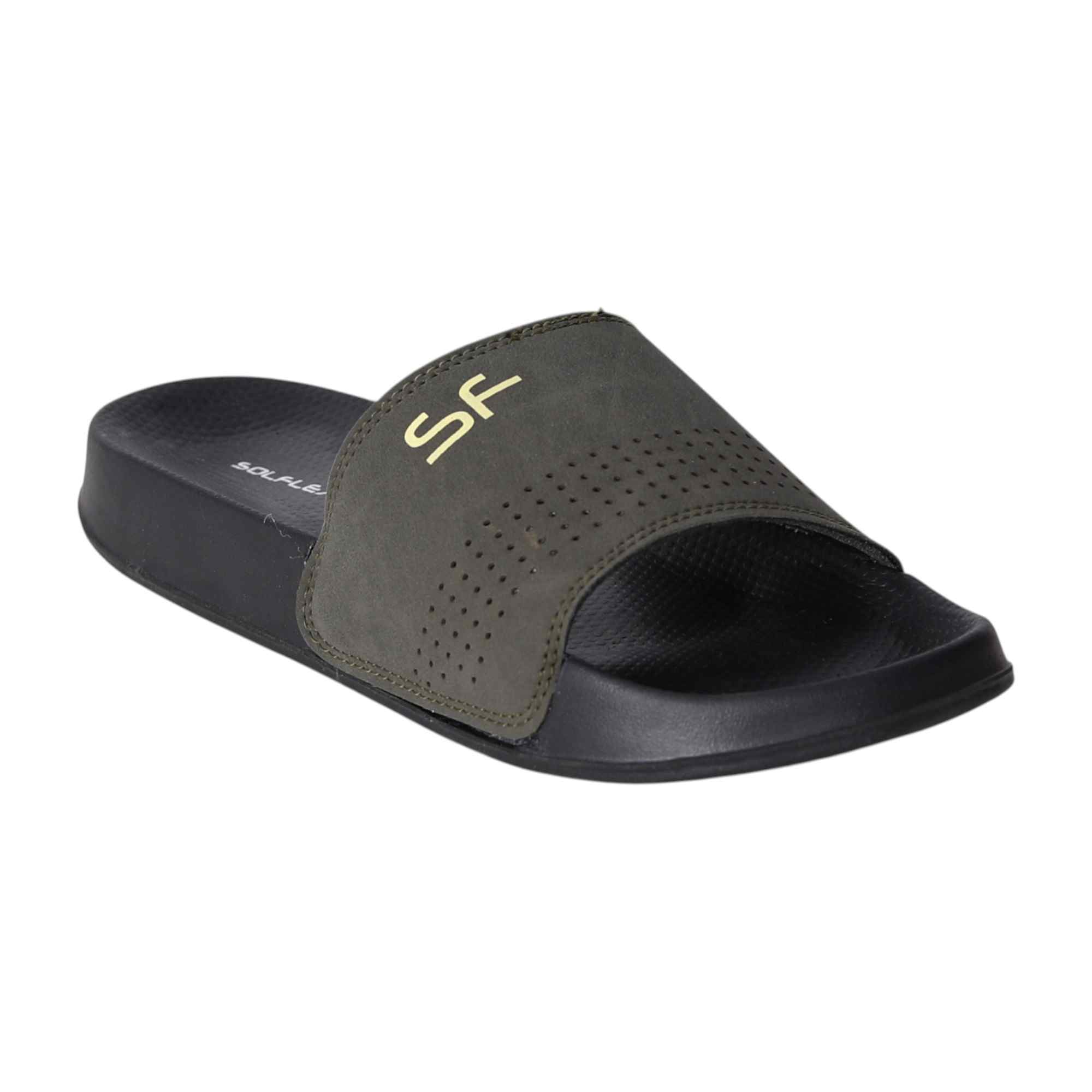 Men Olive Urban Sliders