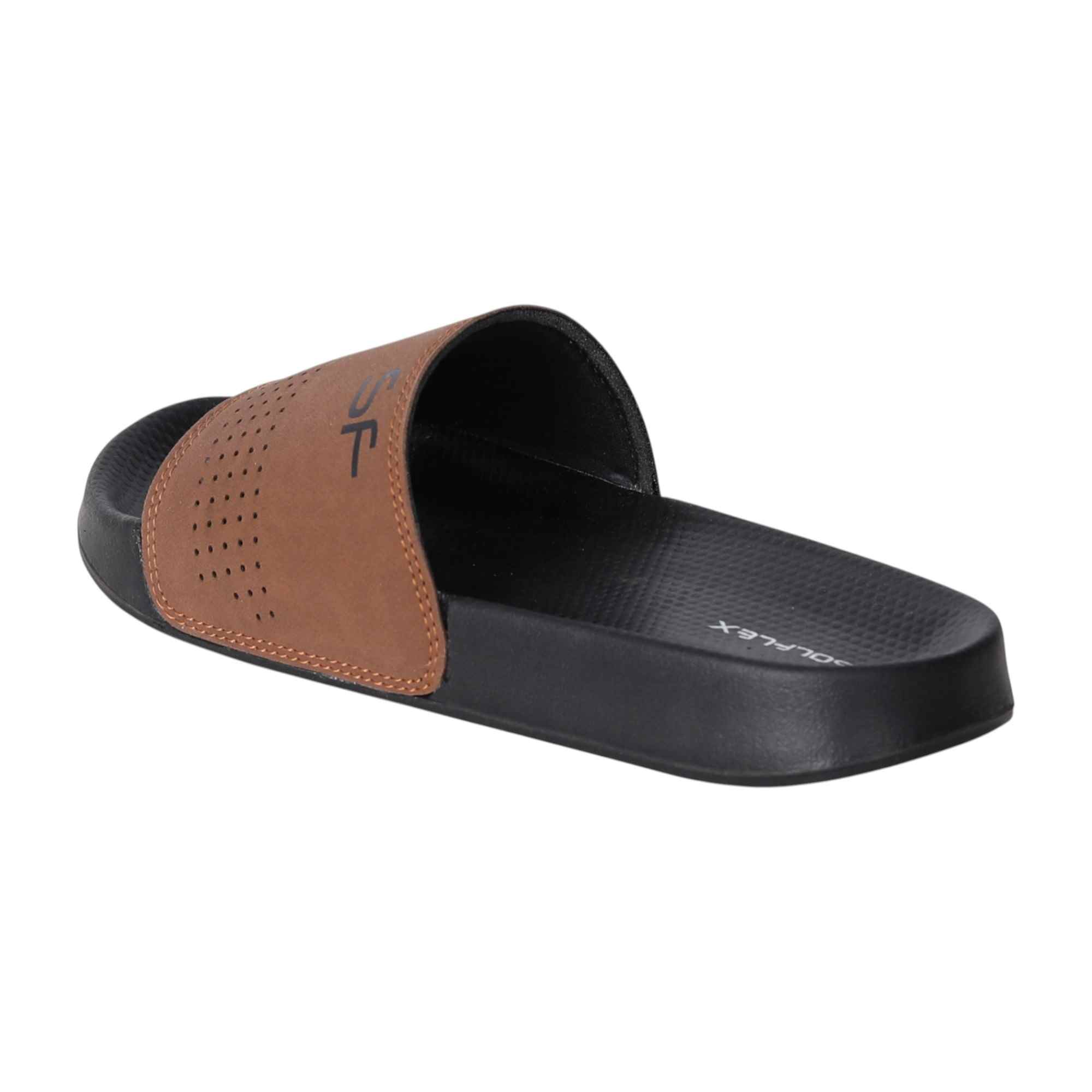 Men Brown Urban Sliders