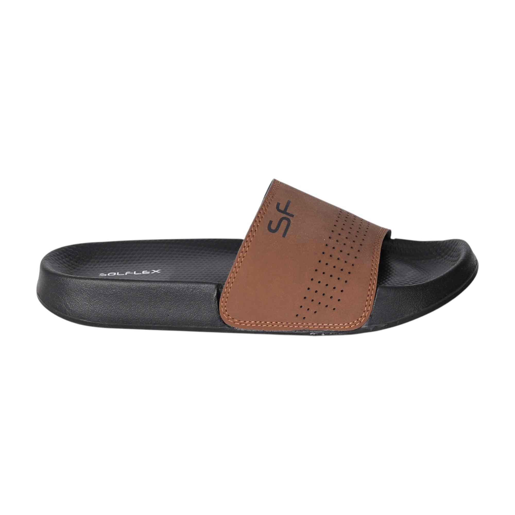 Men Brown Urban Sliders