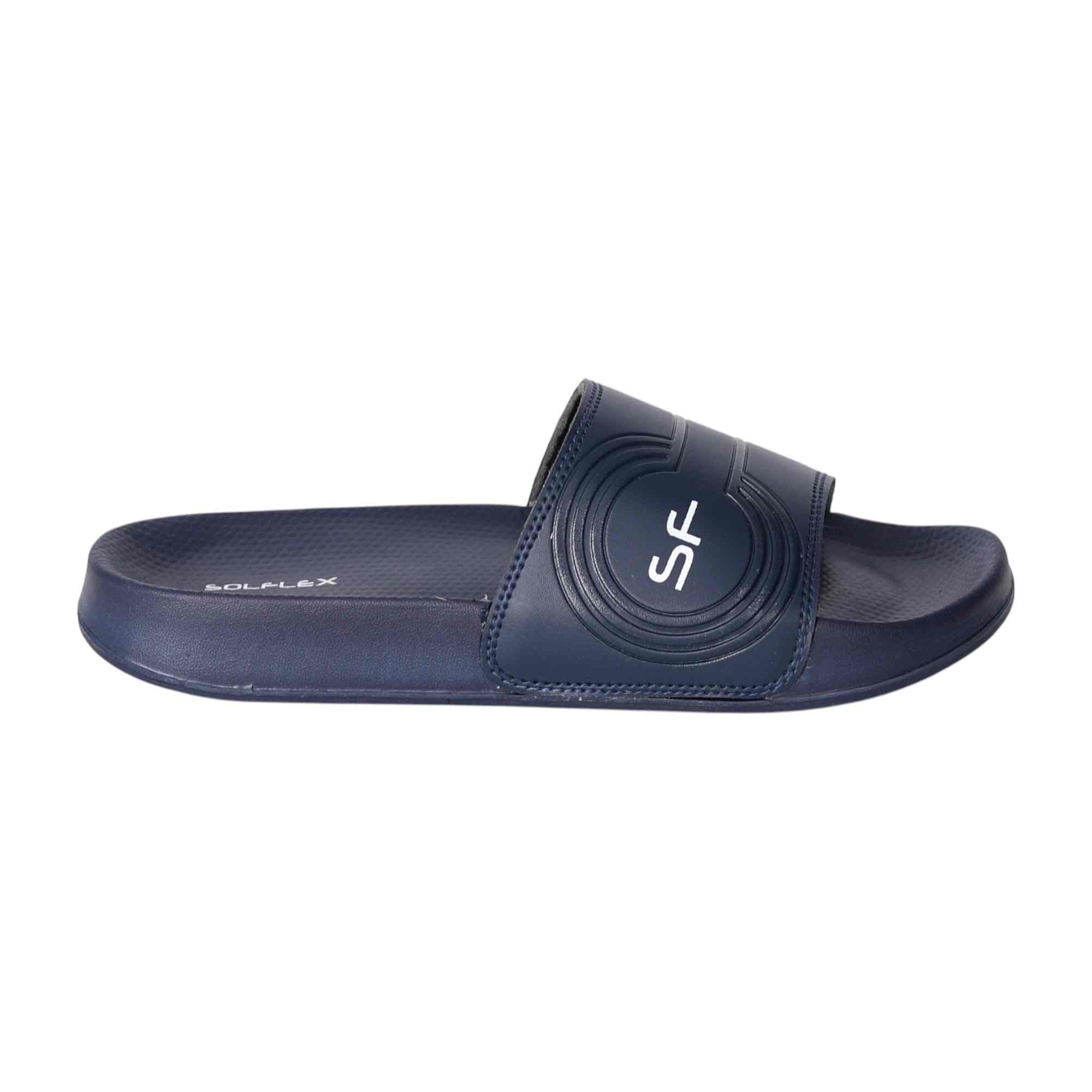 Men Navy Minimalist Slides