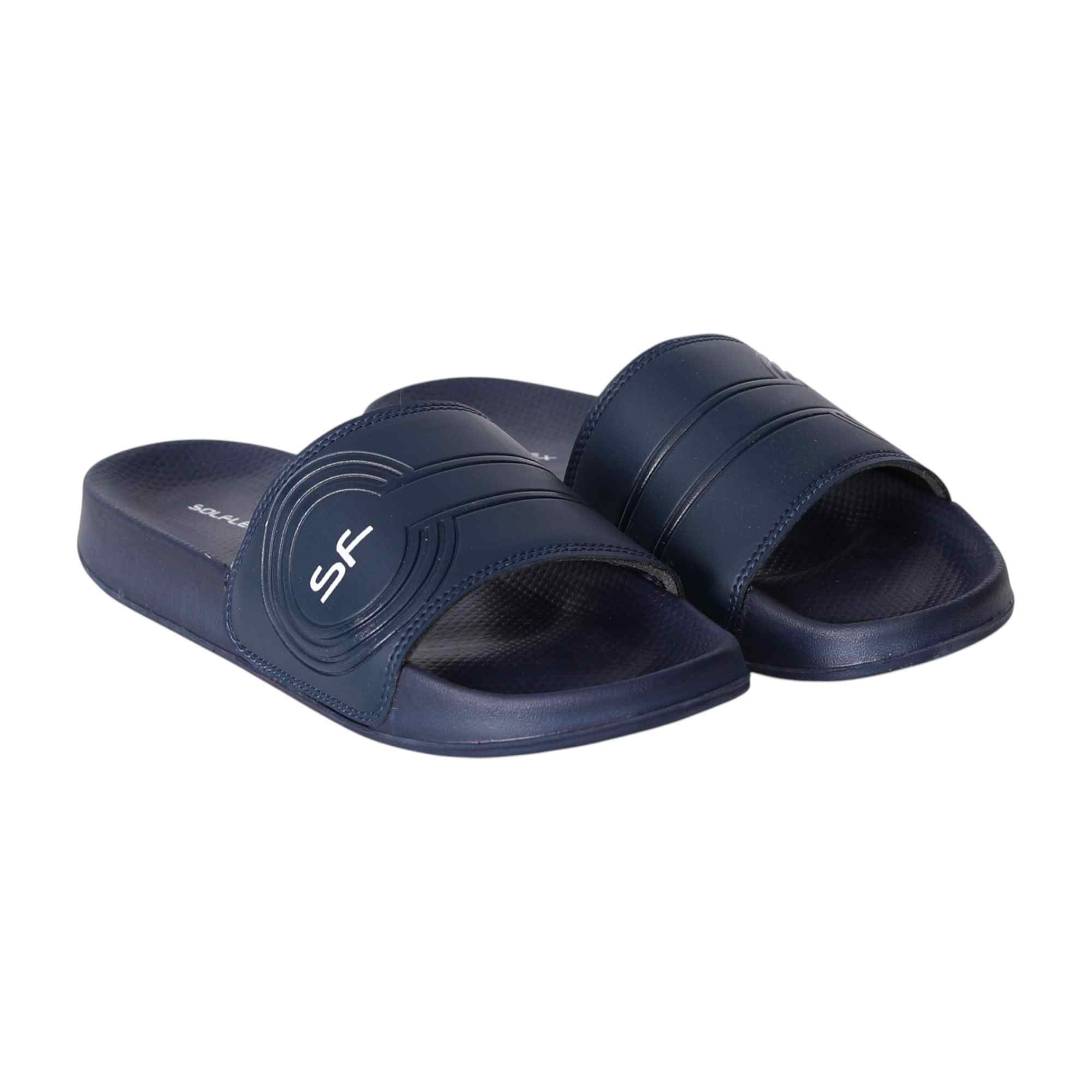 Men Navy Minimalist Slides