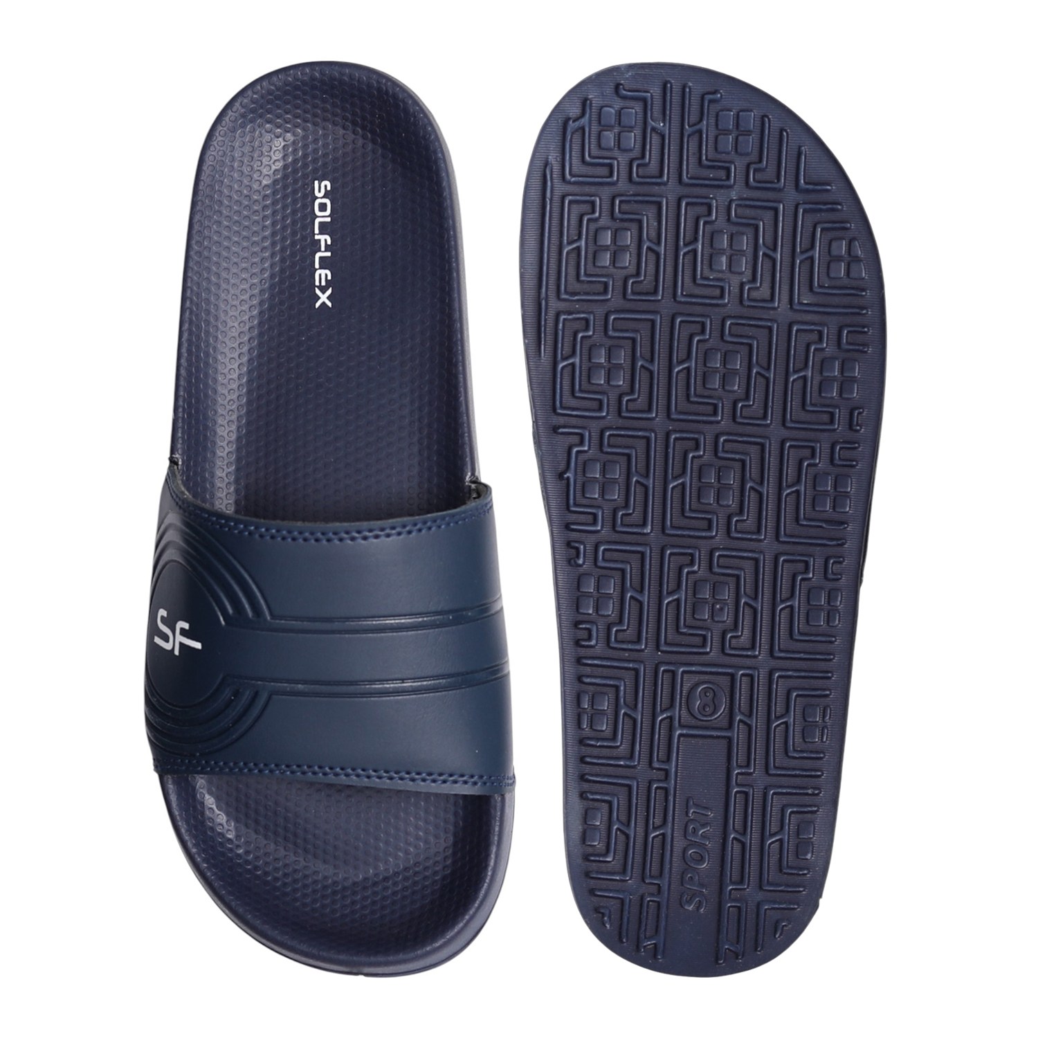 Men Navy Minimalist Slides