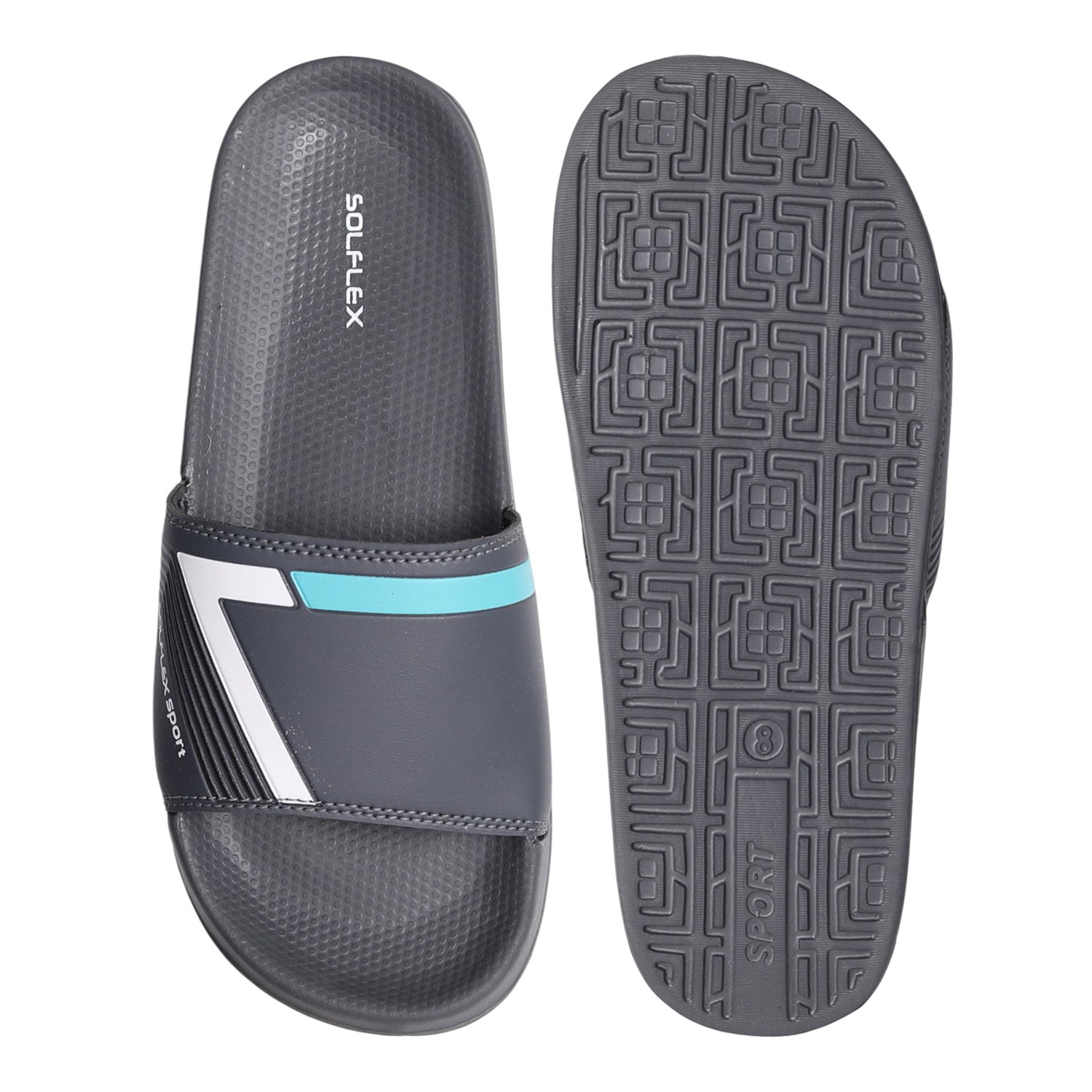 Men Grey Dynamic Sport Slides