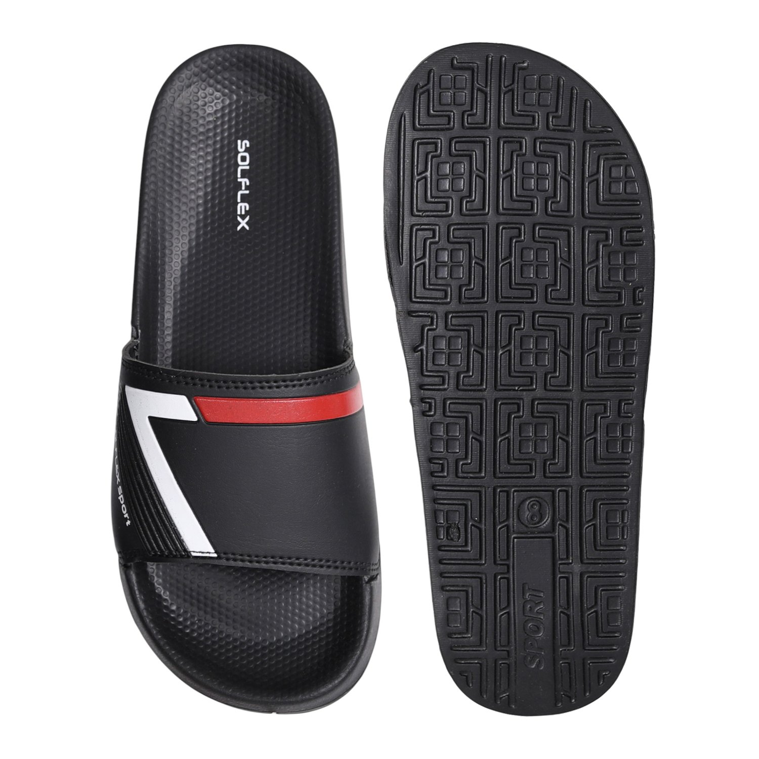 Men Black Dynamic Sport Slides