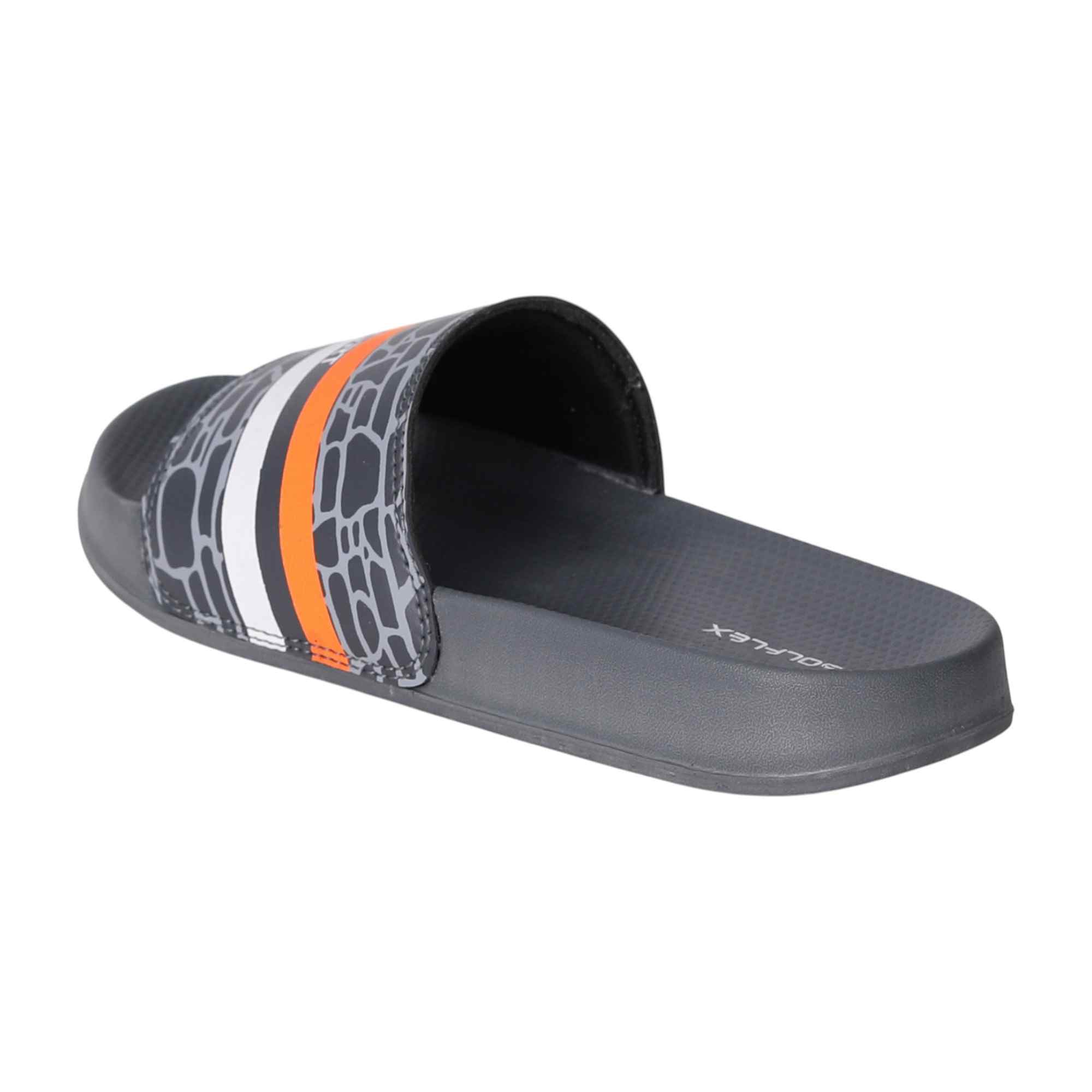 Men Grey Pulse Stripe Slides