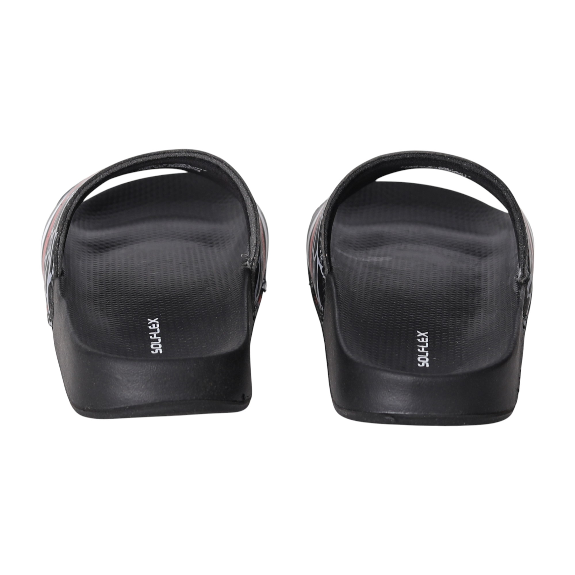 Men Black Pulse Stripe Slides