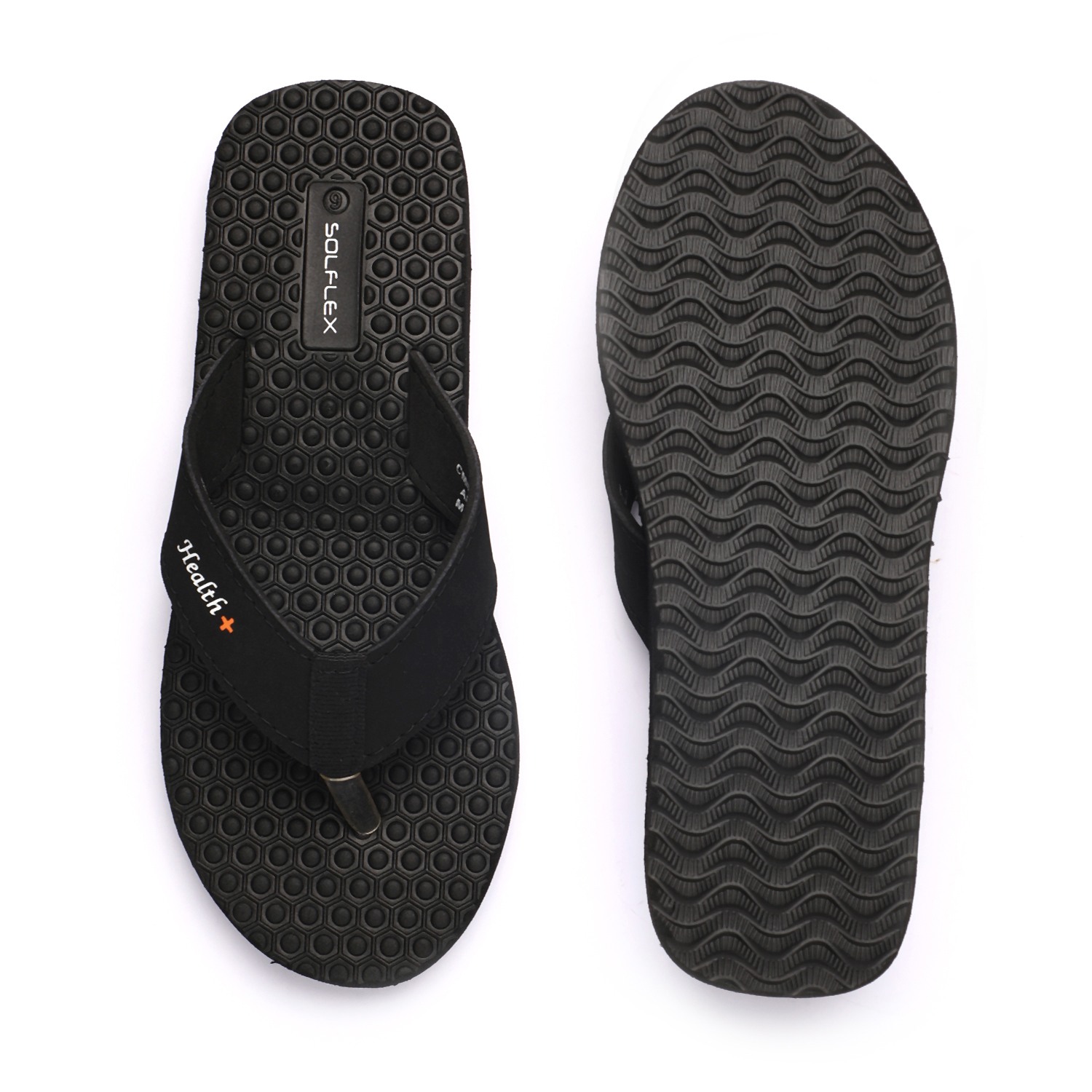 Solflex Women Black Flip Flops